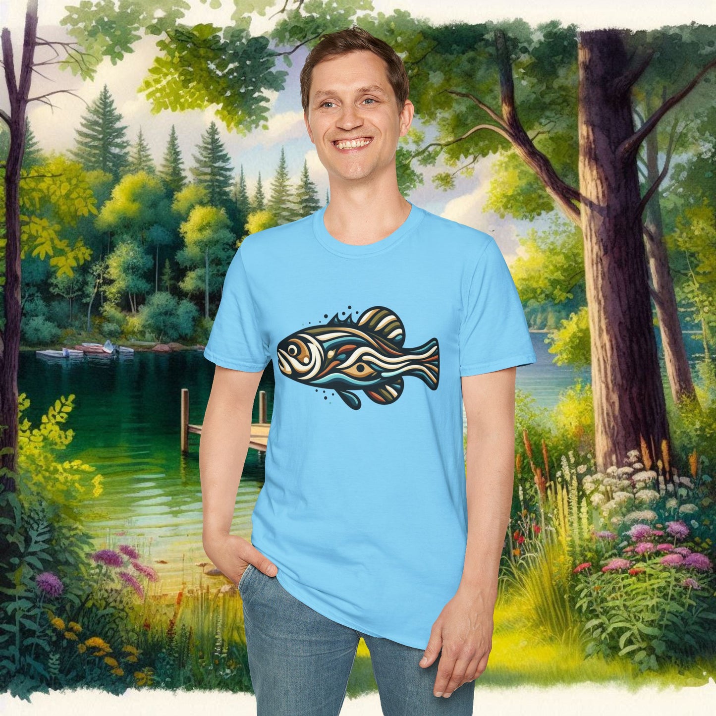 Painted Bass Shirt Unisex Softstyle T-Shirt