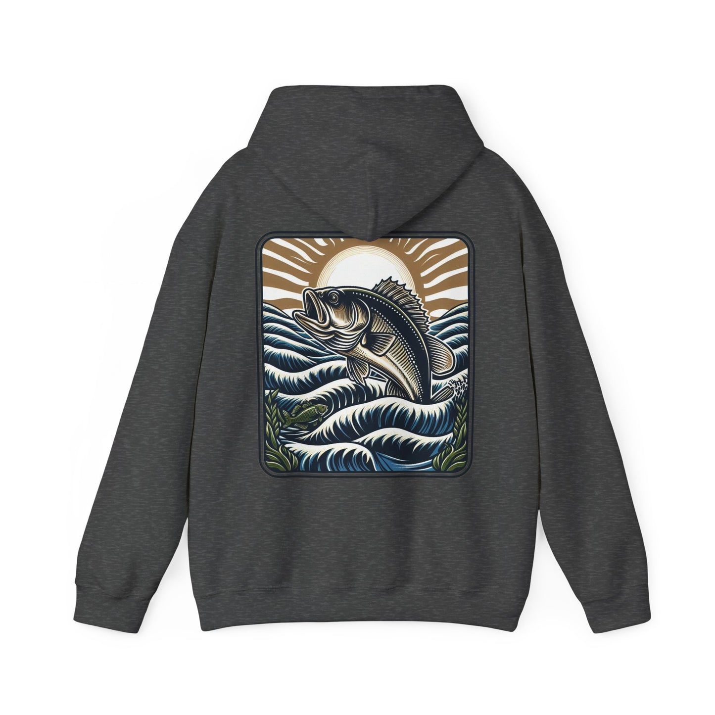 BBS Woodcut Bass Heavy Blend™ Hooded Sweatshirt