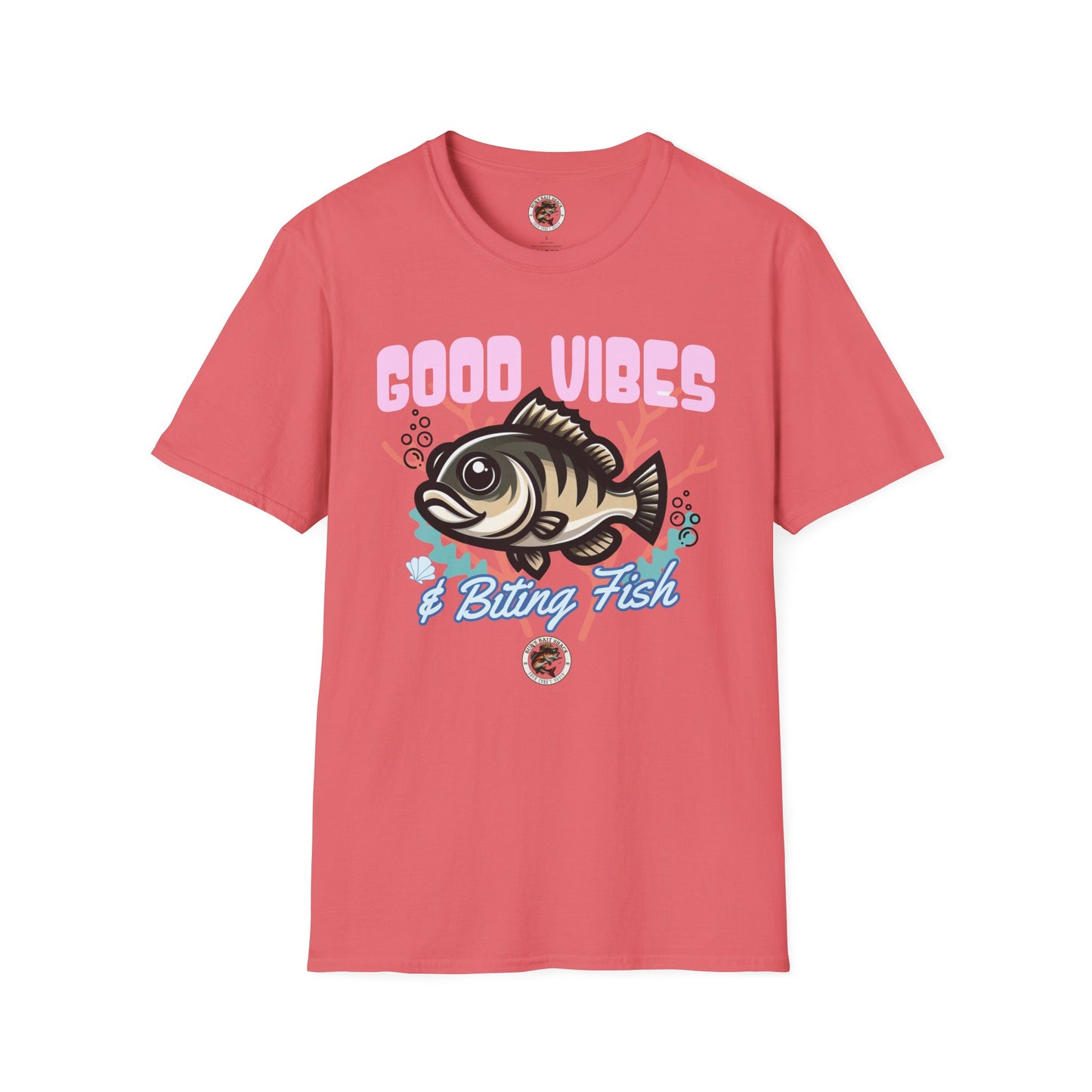 Good Vibes and Biting Fish Tee Unisex Softstyle T-Shirt