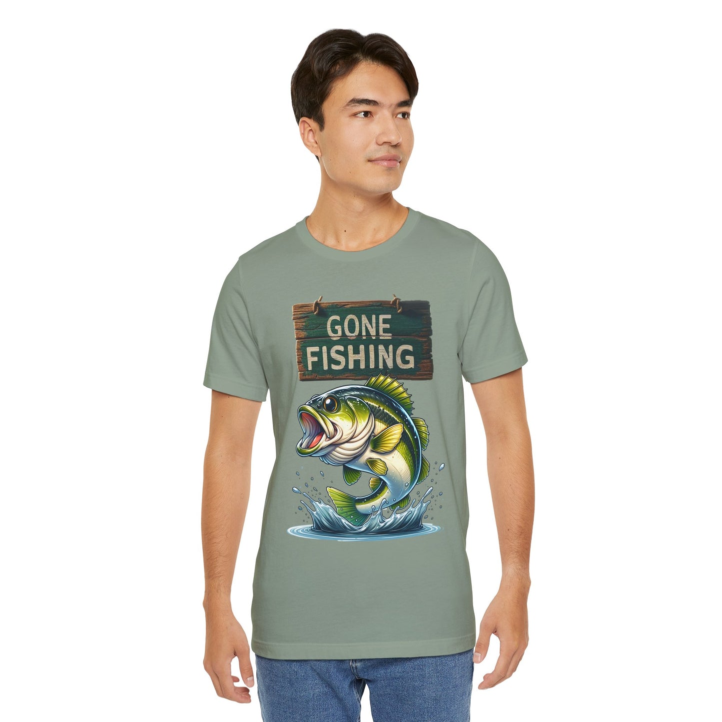 Gone Fishing Unisex Short Sleeve Tee - Perfect for Anglers and Nature Lovers