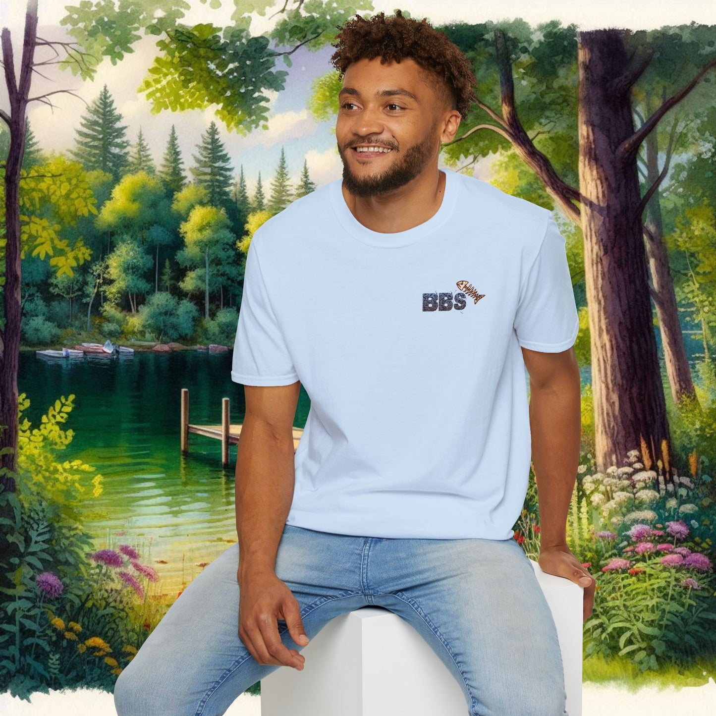 Classic BBS Design Unisex T-Shirt with image on back
