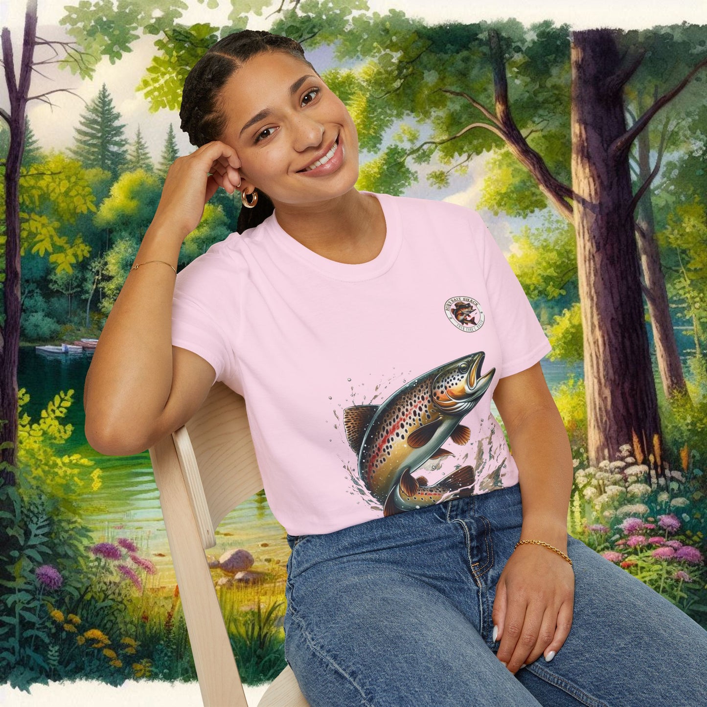 Rainbow Trout BBS Unisex Softstyle T-Shirt