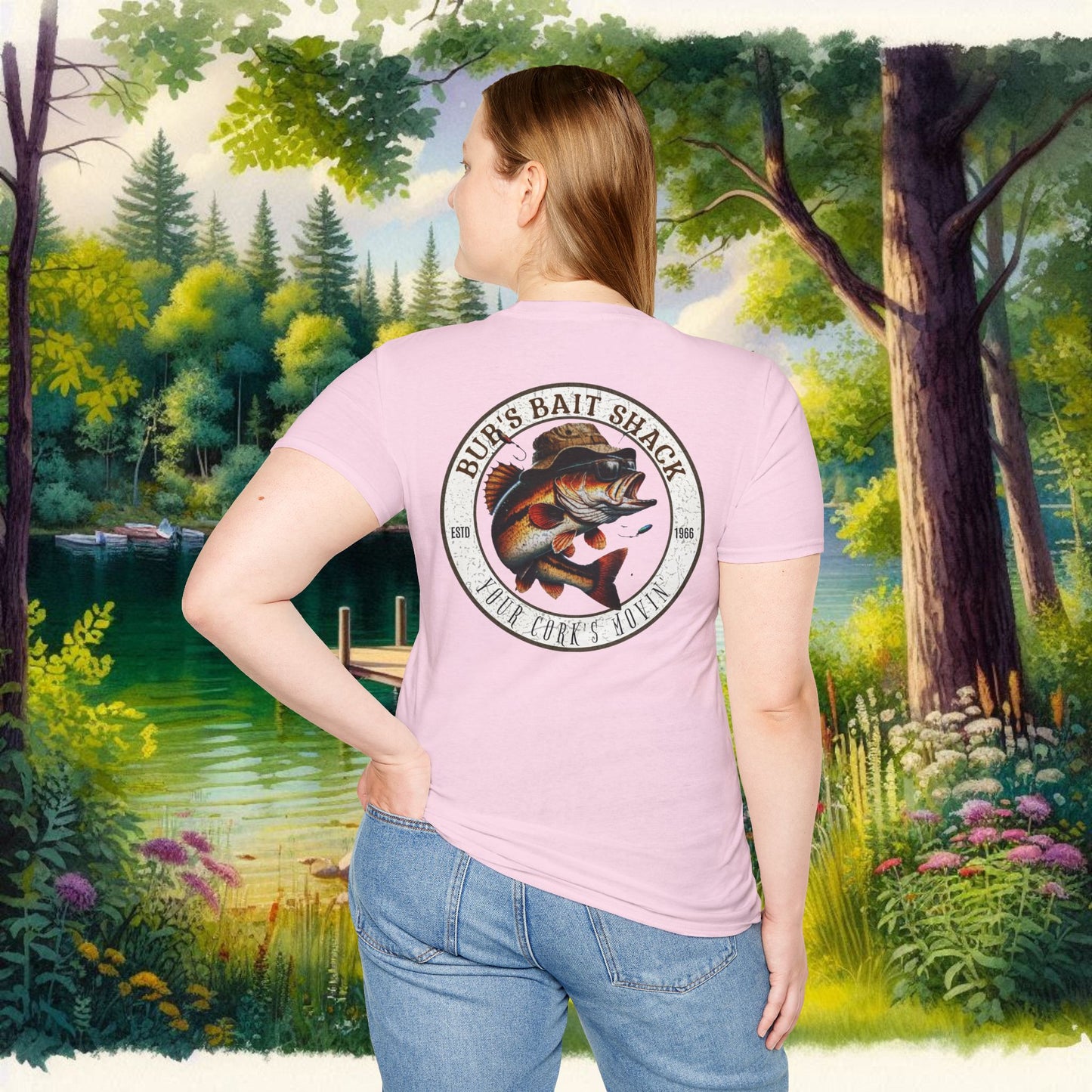 Classic BBS Design Unisex T-Shirt with image on back