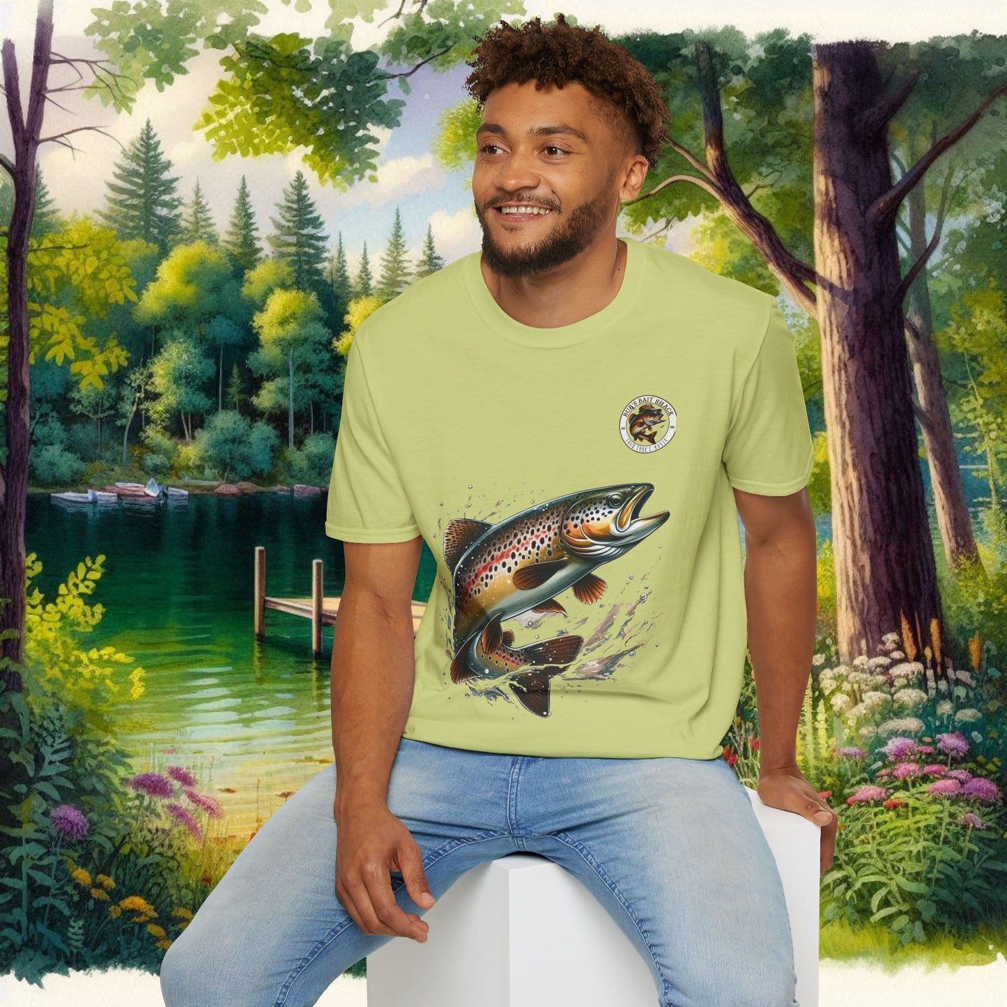 Rainbow Trout BBS Unisex Softstyle T-Shirt