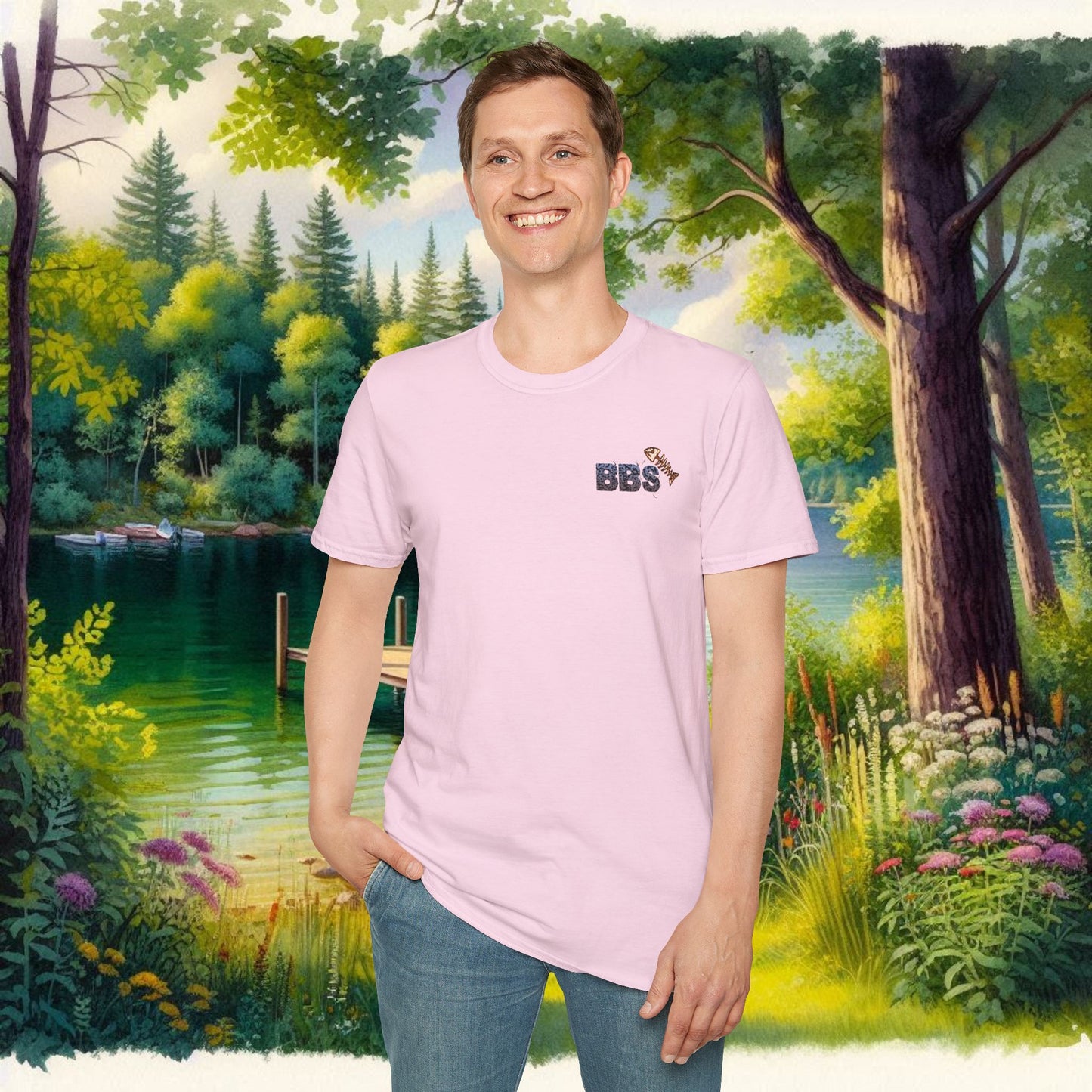 Classic BBS Unisex T-Shirt with Image on Back