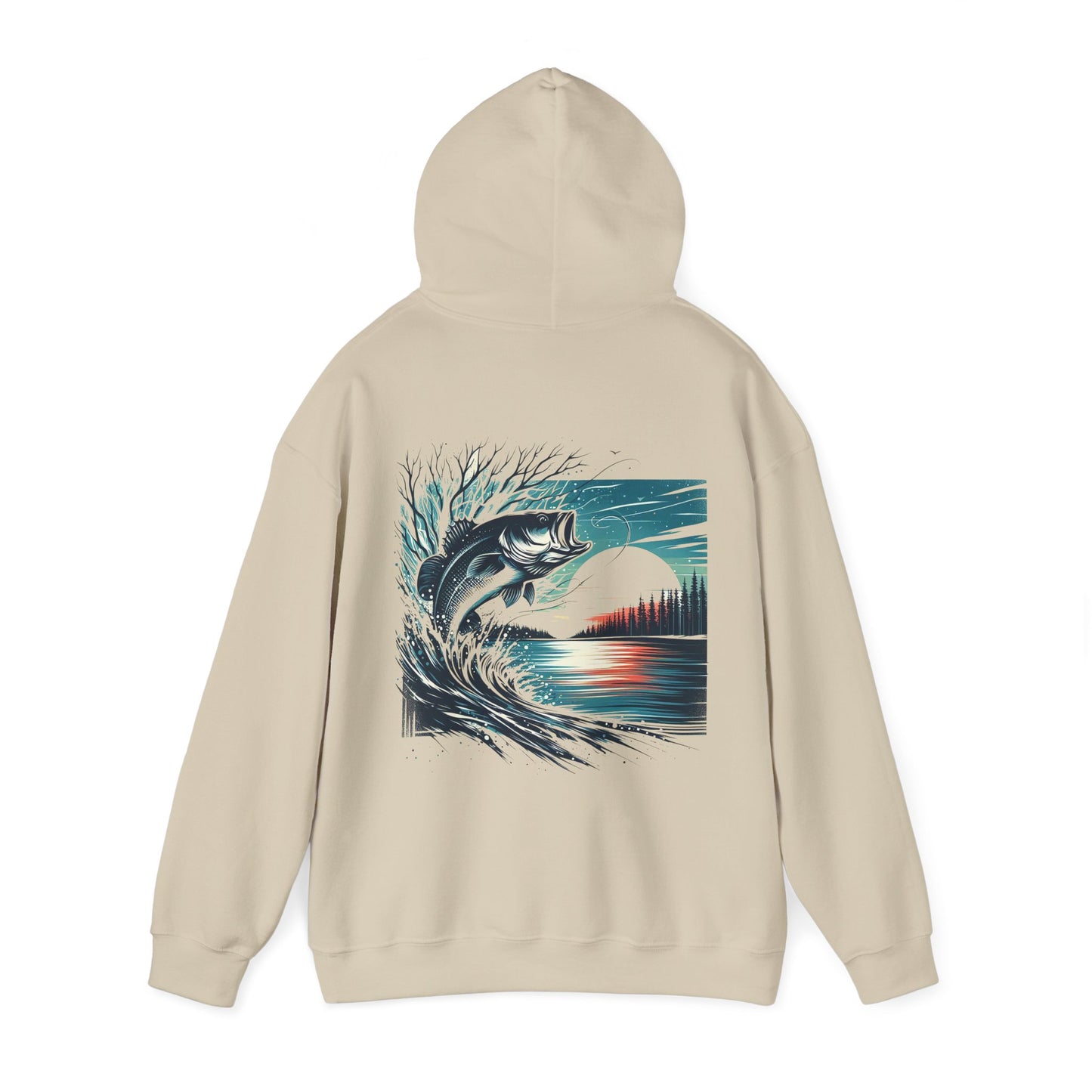 BBS Winter Bass Heavy Blend™ Hooded Sweatshirt with image on back