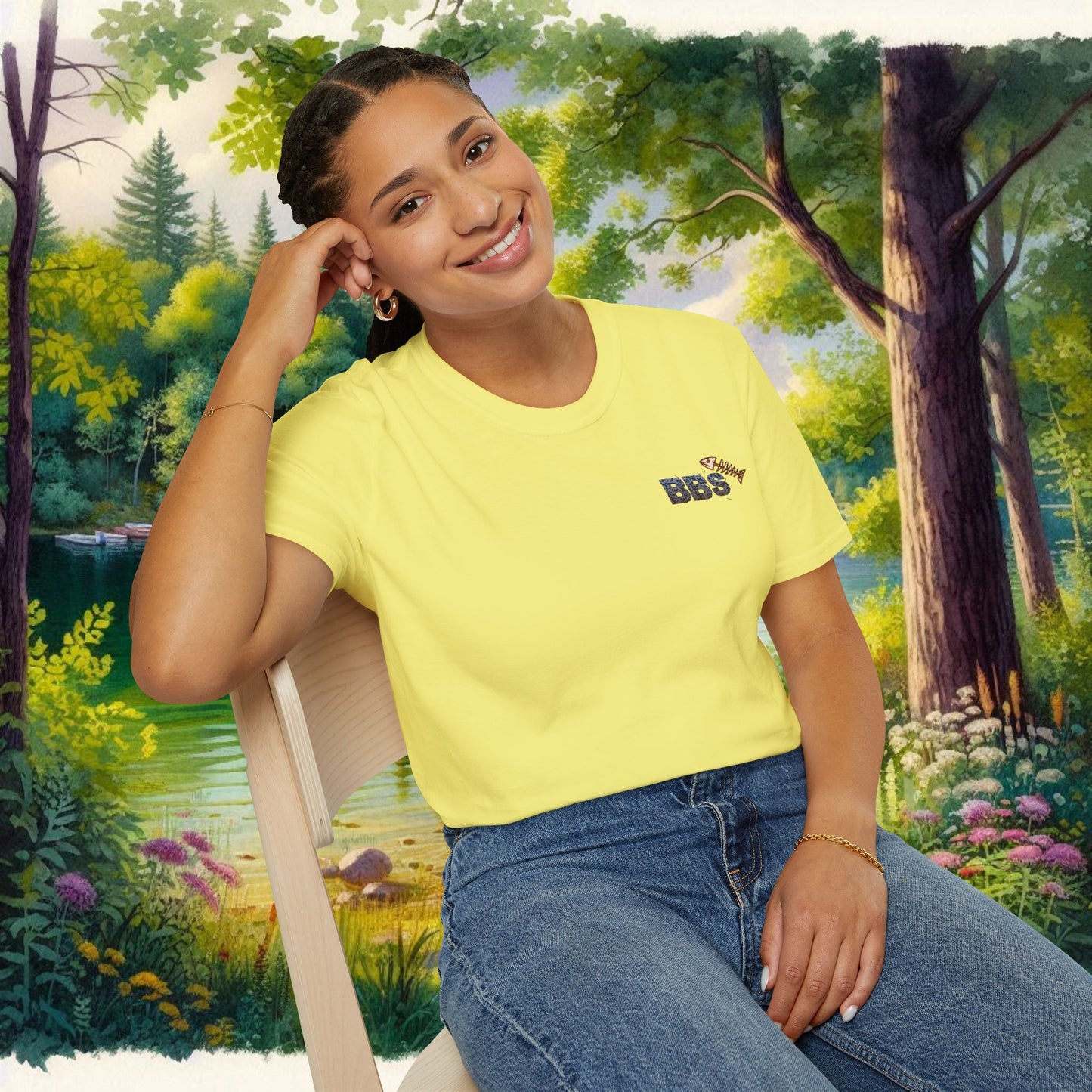 Classic BBS Design Unisex T-Shirt with image on back