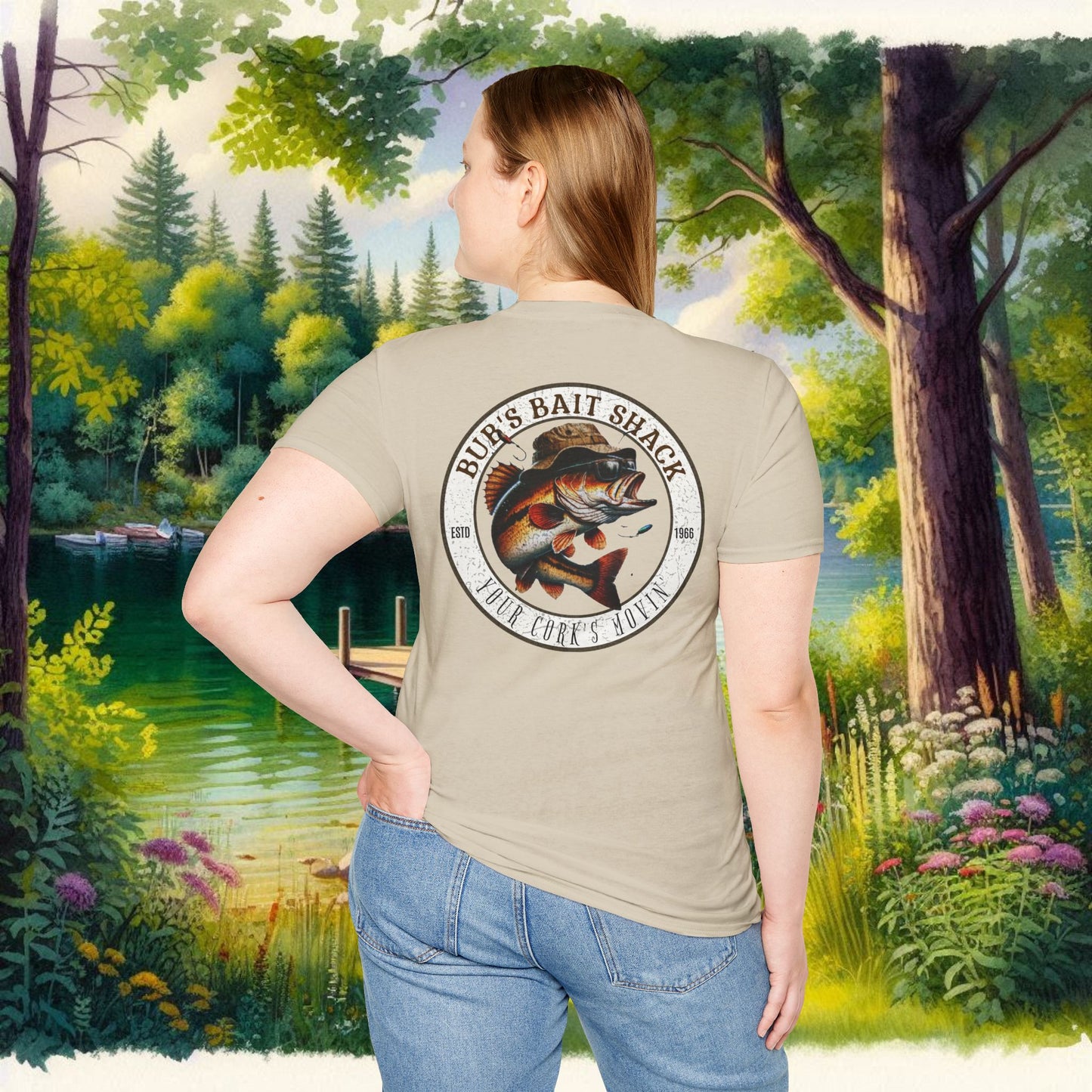 Classic BBS Design Unisex T-Shirt with image on back