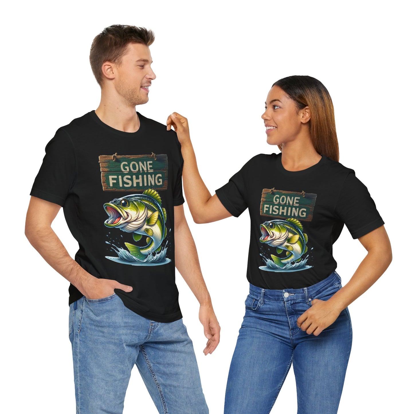 Gone Fishing Unisex Short Sleeve Tee - Perfect for Anglers and Nature Lovers