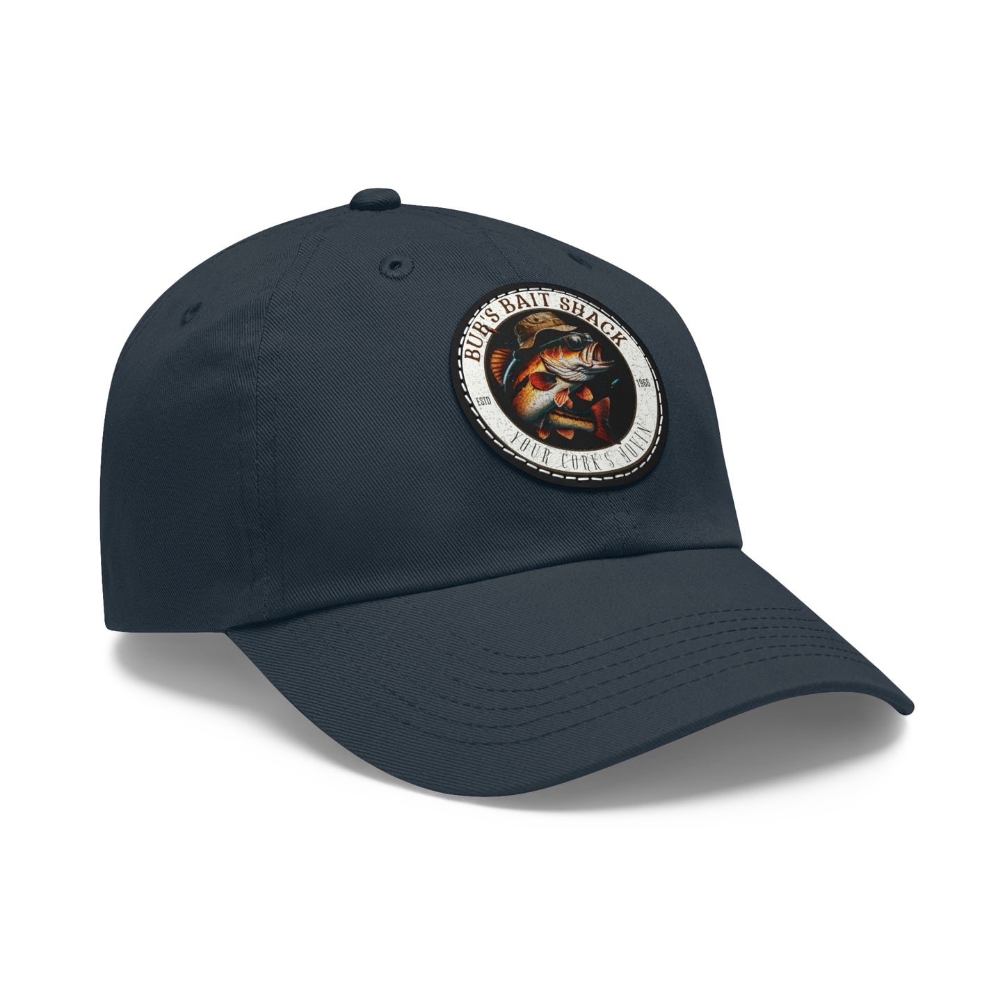 BBS Dad Hat with Leather Patch (Round)