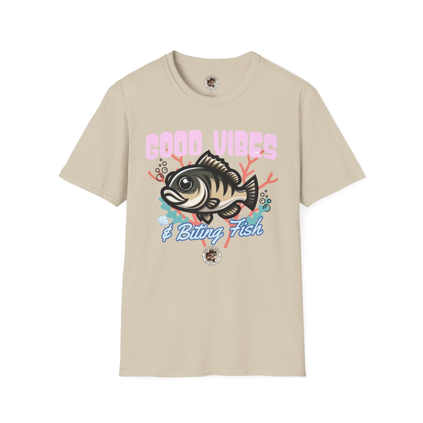 Good Vibes and Biting Fish Tee Unisex Softstyle T-Shirt
