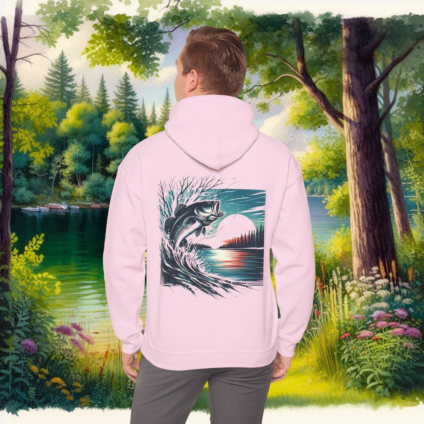 BBS Winter Bass Heavy Blend™ Hooded Sweatshirt with image on back
