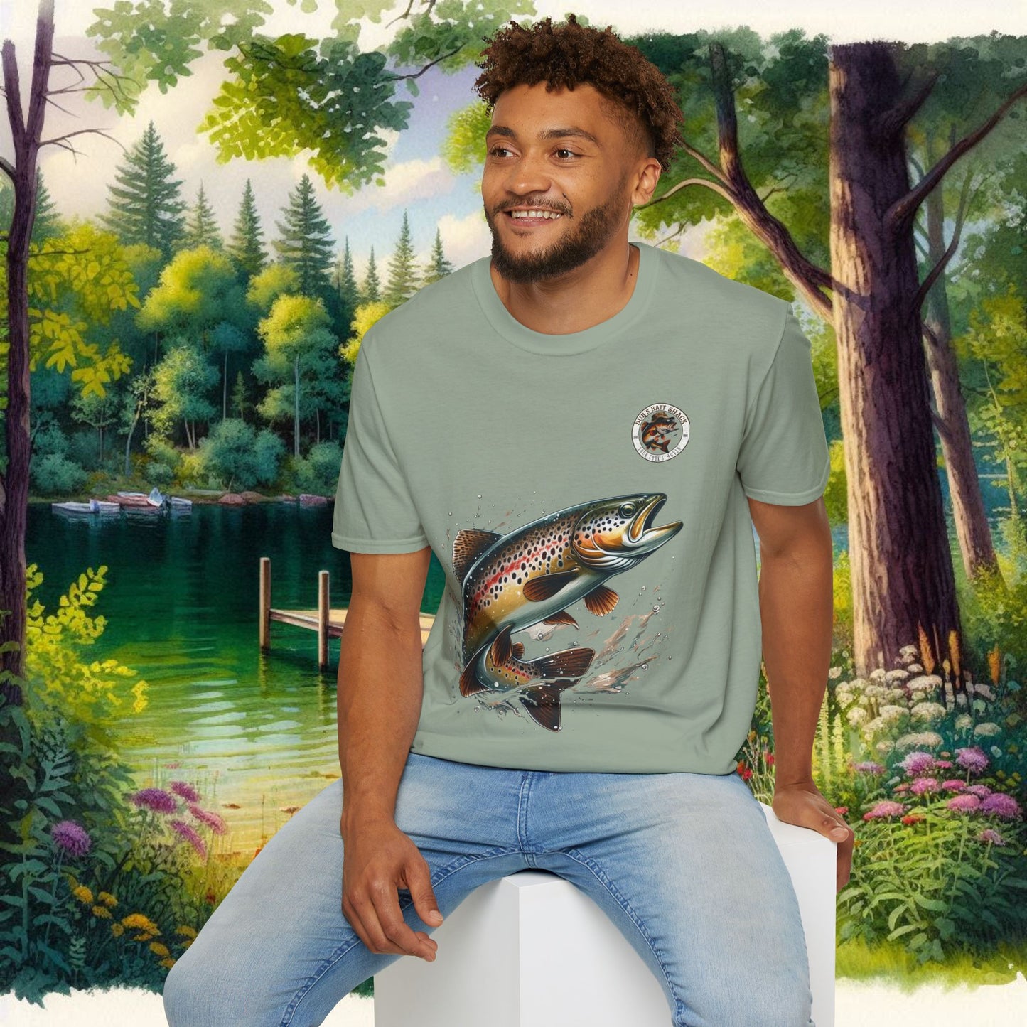 Rainbow Trout BBS Unisex Softstyle T-Shirt