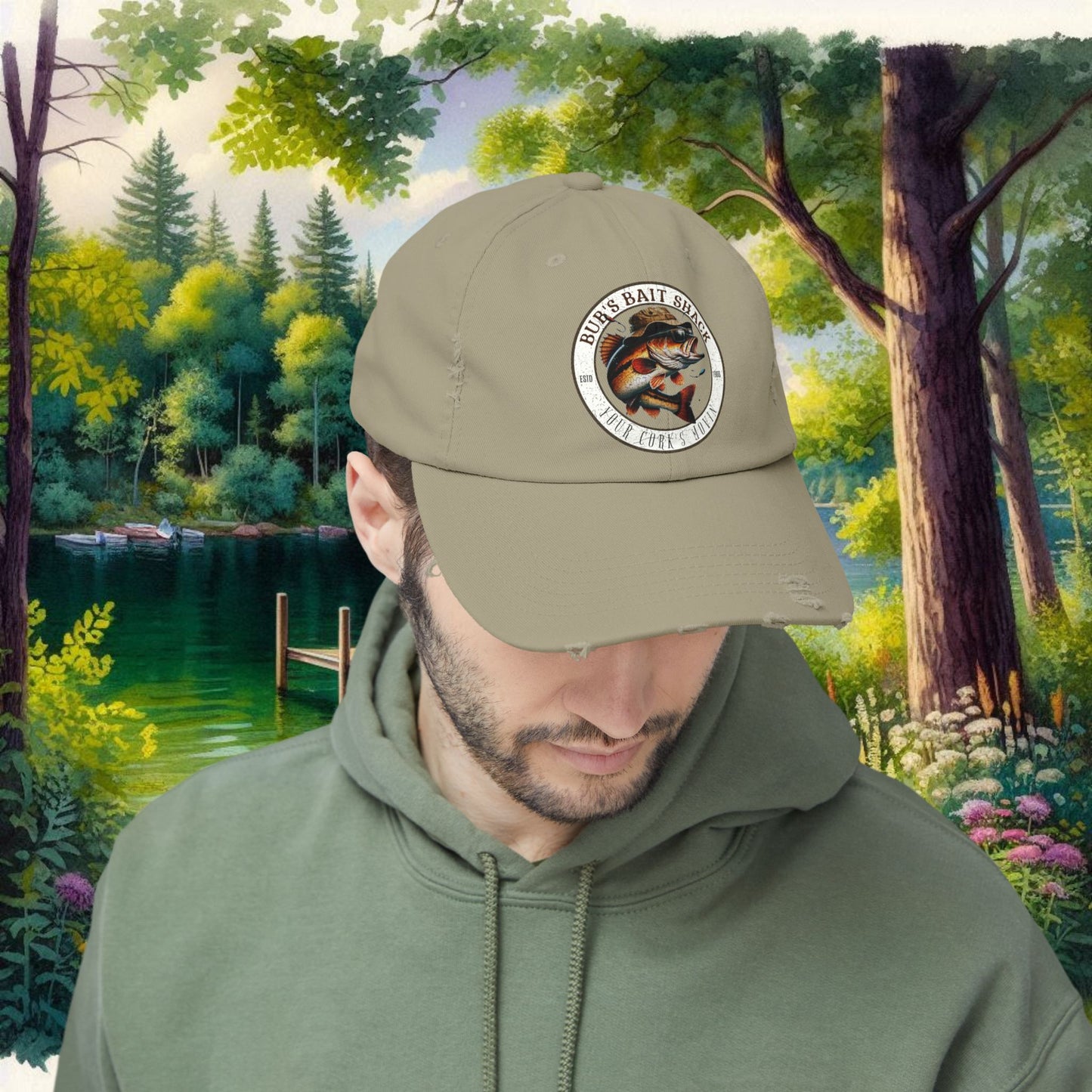 Bub's Bait shack Hat Unisex Distressed Cap