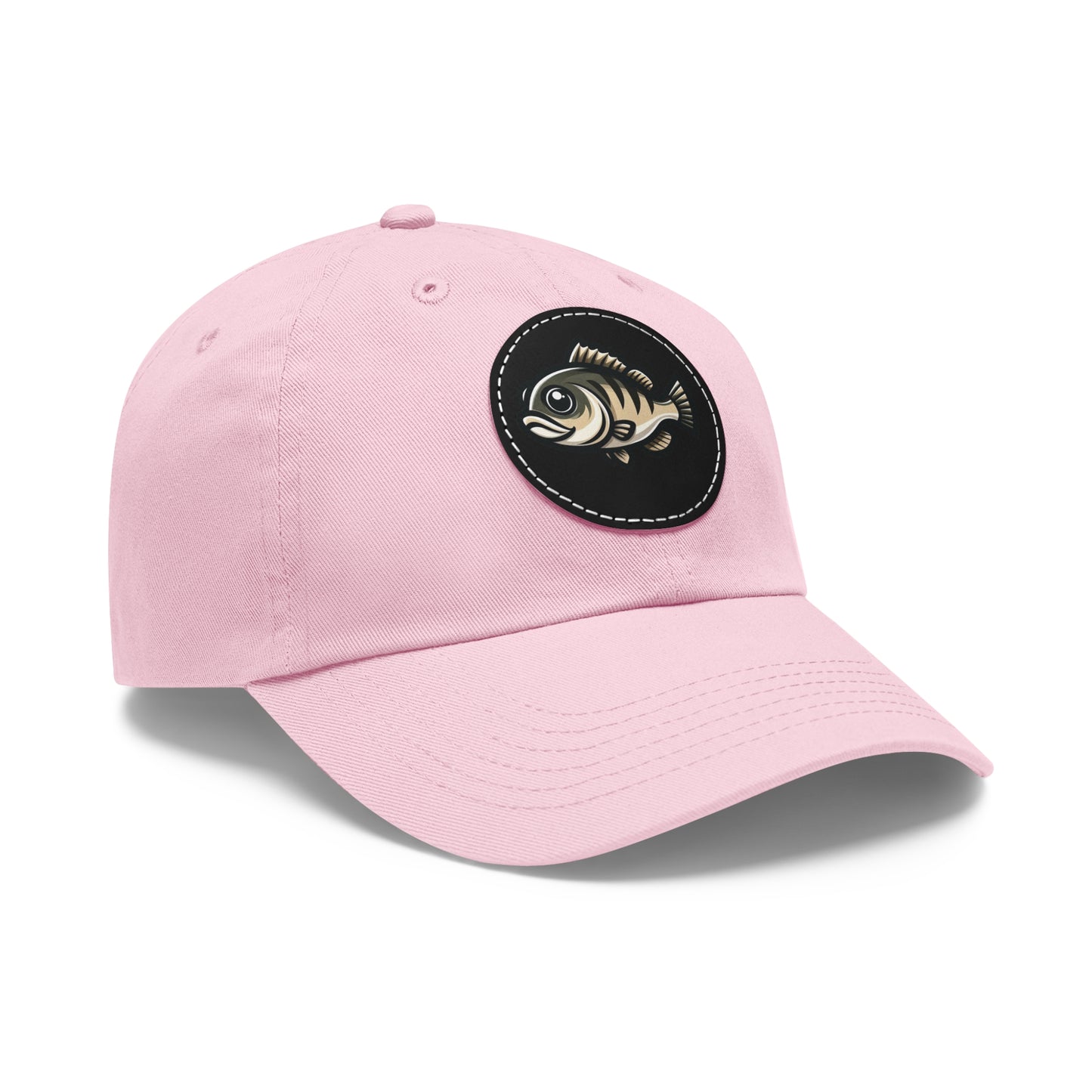 Hat - Mascot Bass Leather Patch Dad Hat (Round)