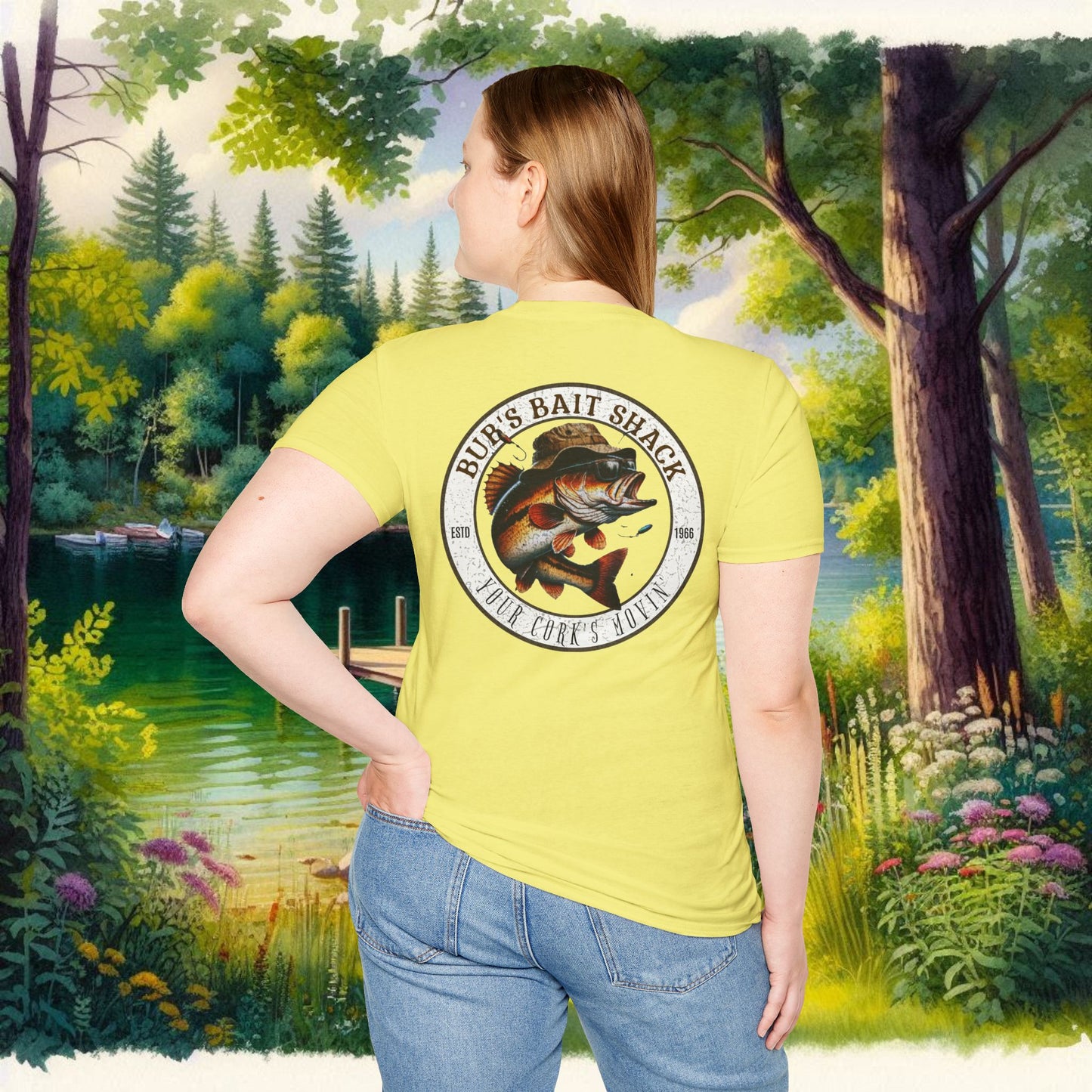 Classic BBS Design Unisex T-Shirt with image on back