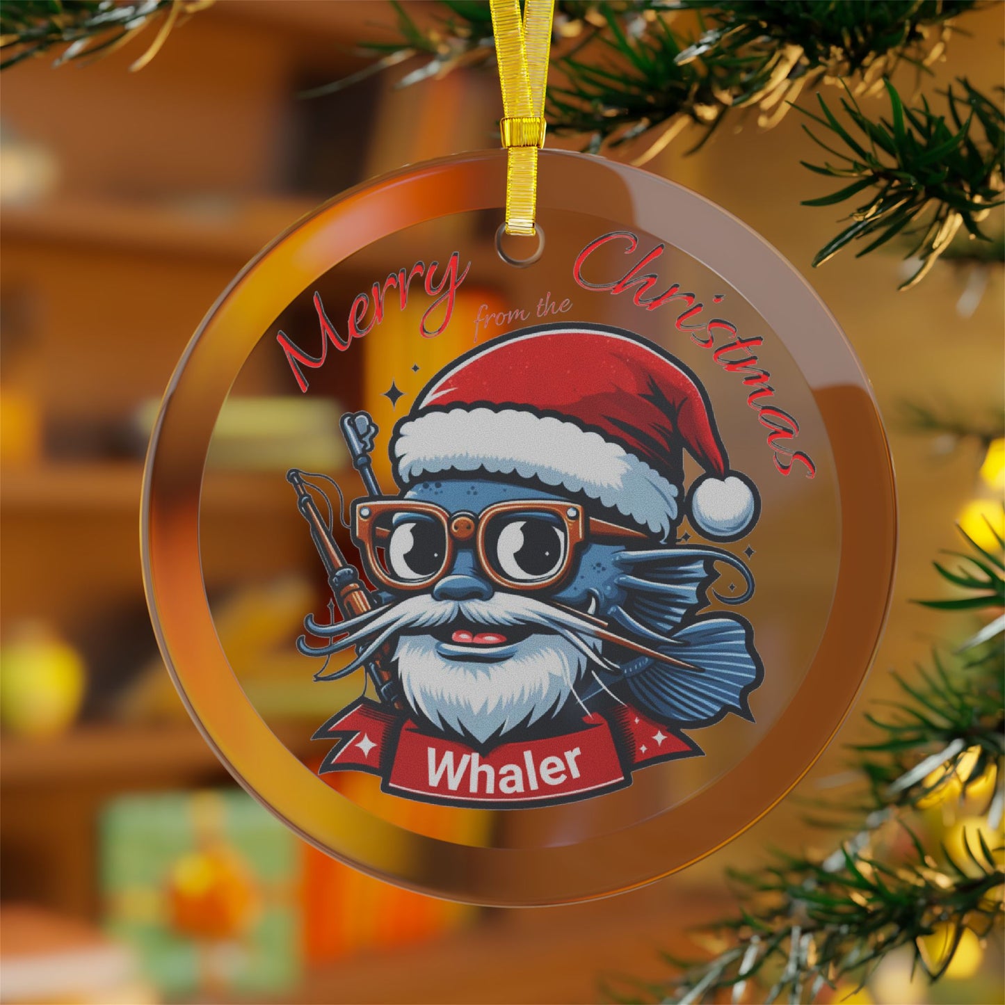 The Whaler Glass Christmas Tree Ornament