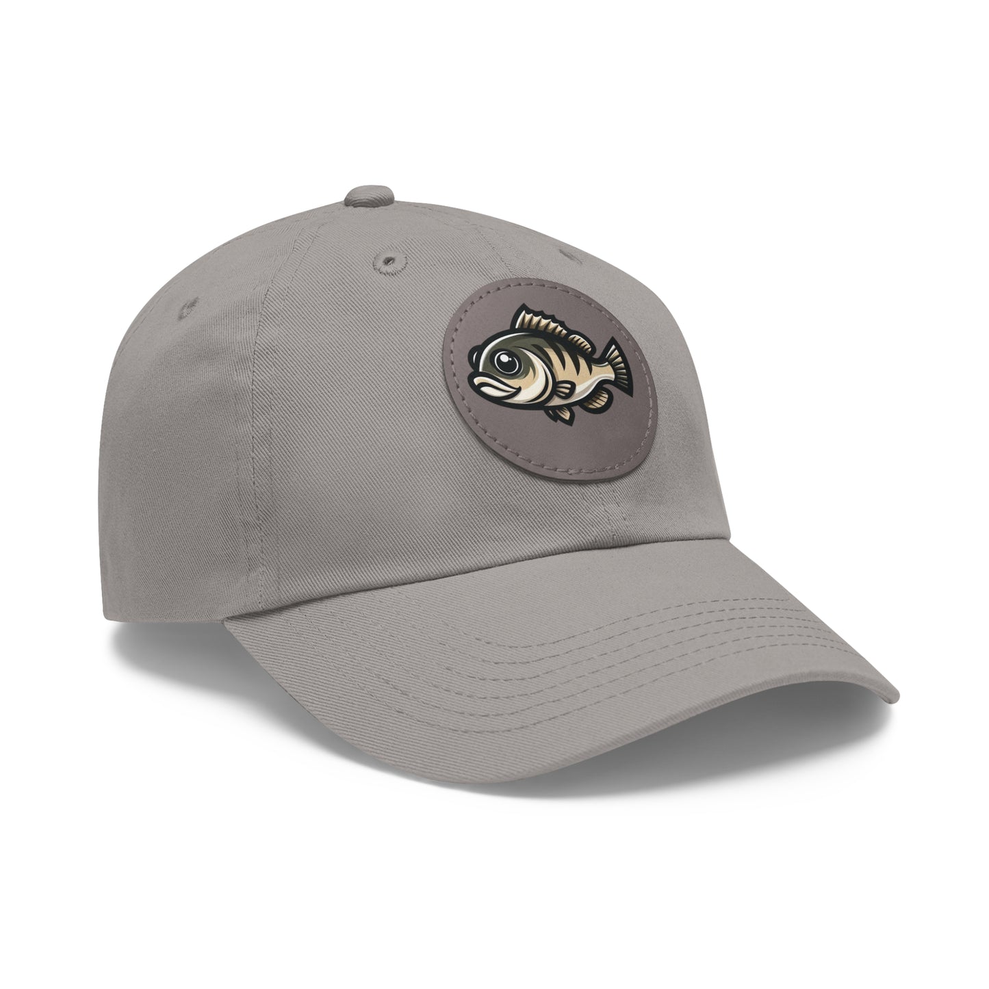 Hat - Mascot Bass Leather Patch Dad Hat (Round)