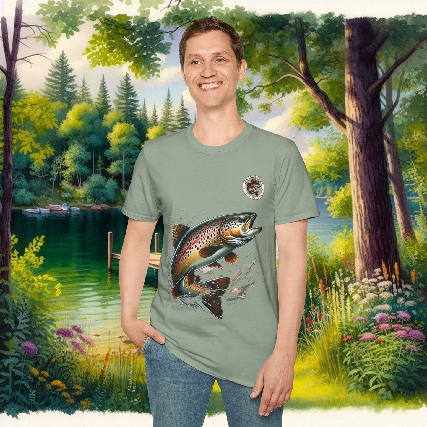 Rainbow Trout BBS Unisex Softstyle T-Shirt