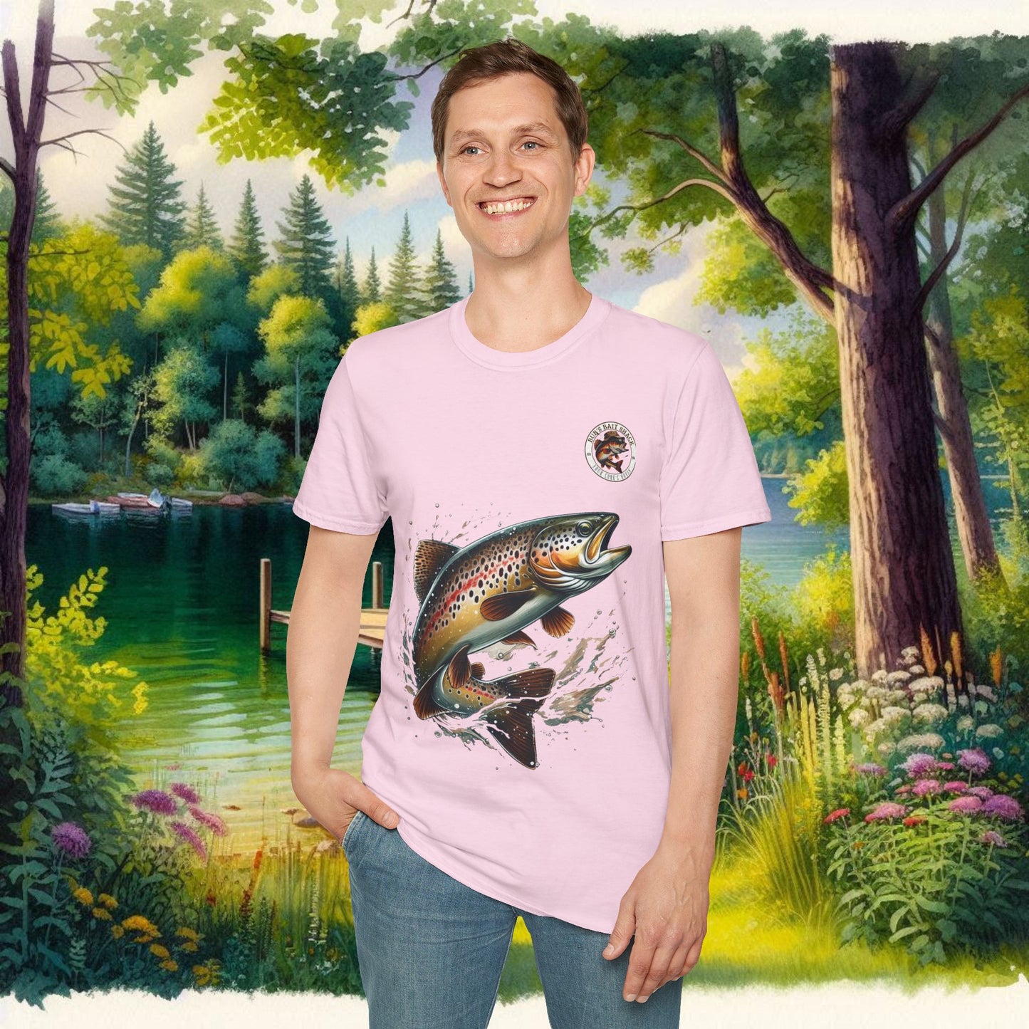 Rainbow Trout BBS Unisex Softstyle T-Shirt