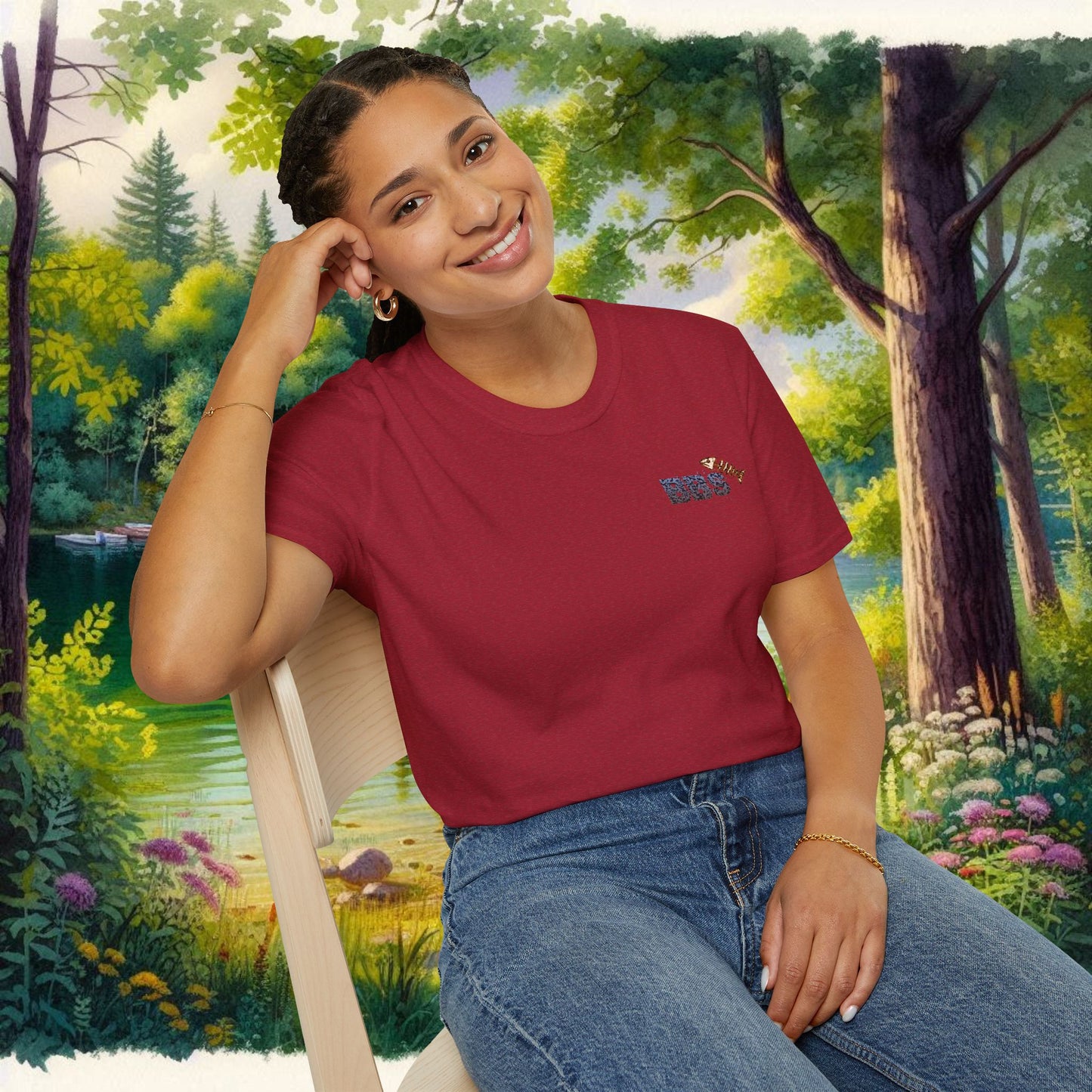 Classic BBS Design Unisex T-Shirt with image on back