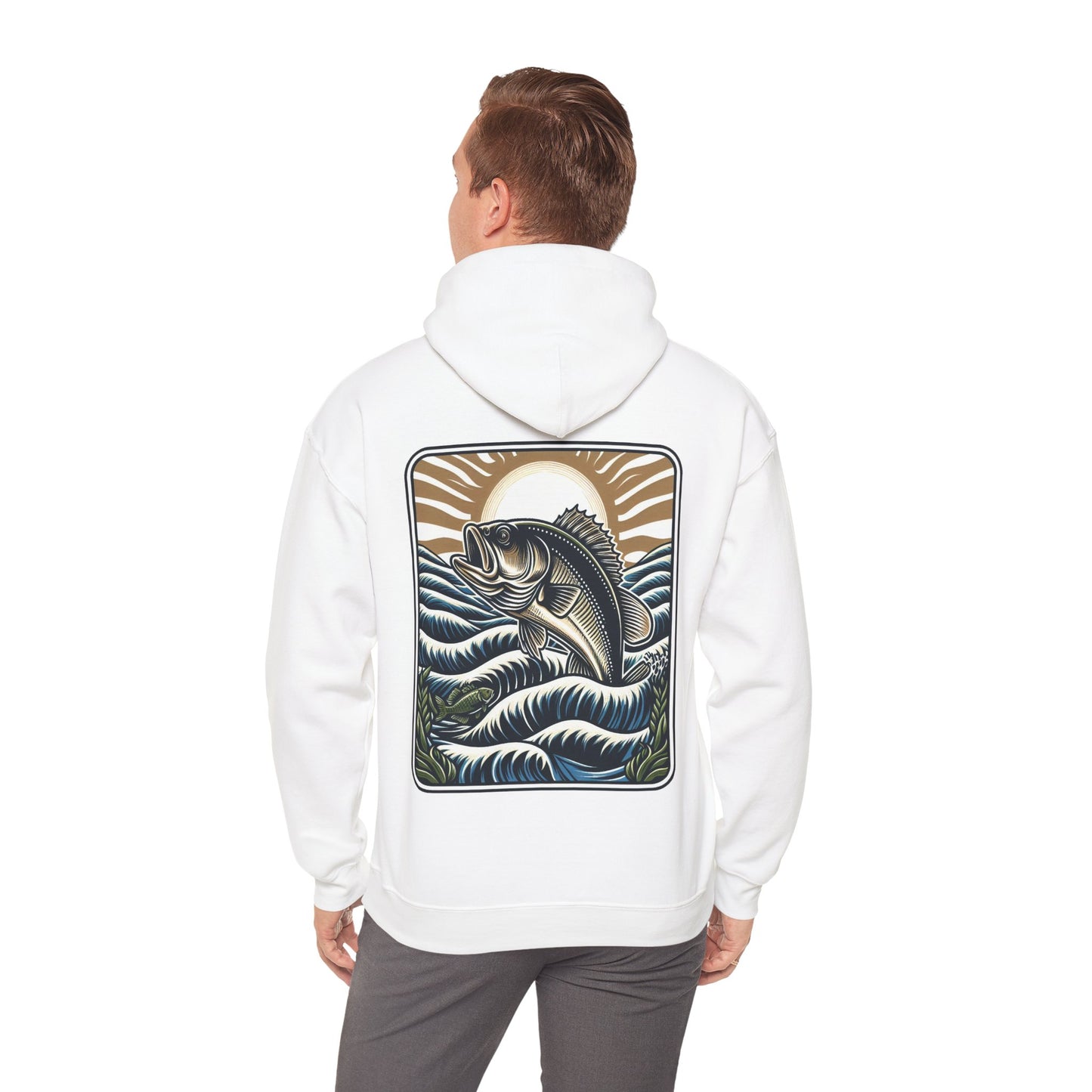 BBS Woodcut Bass Heavy Blend™ Hooded Sweatshirt