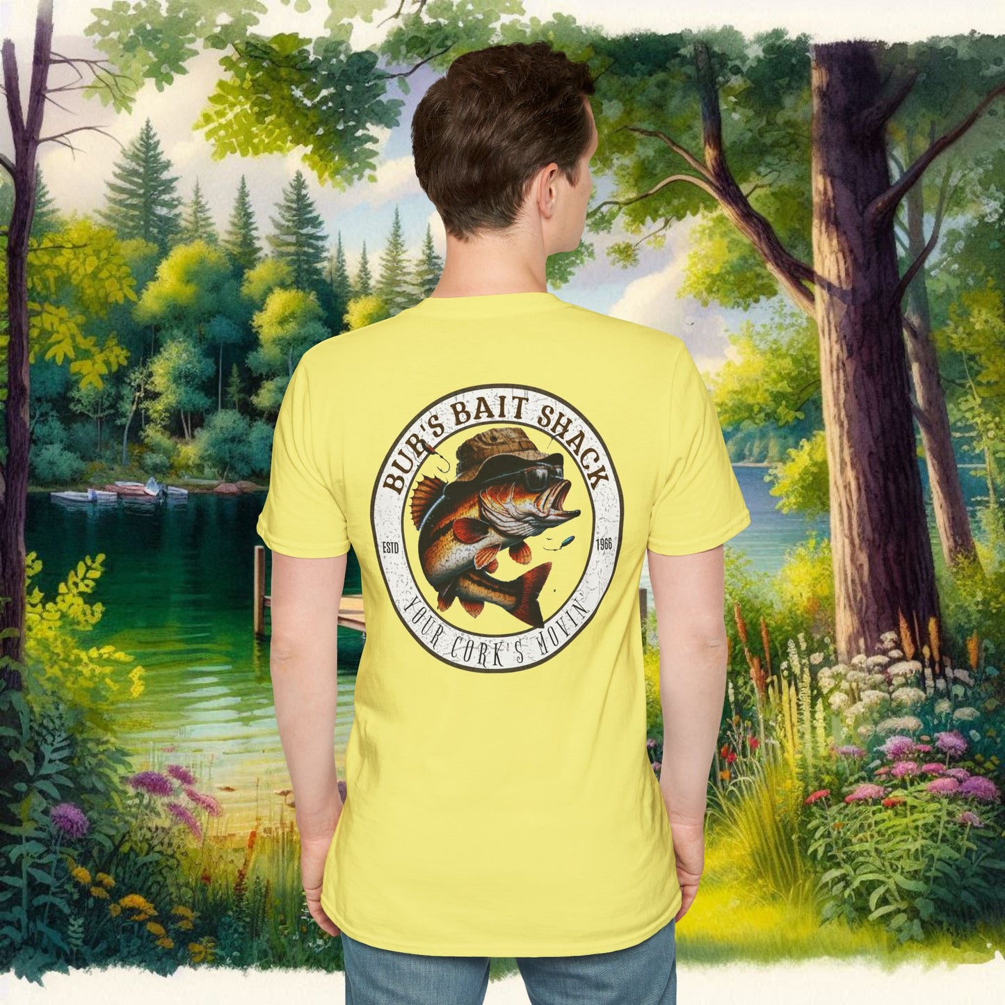 Classic BBS Design Unisex T-Shirt with image on back