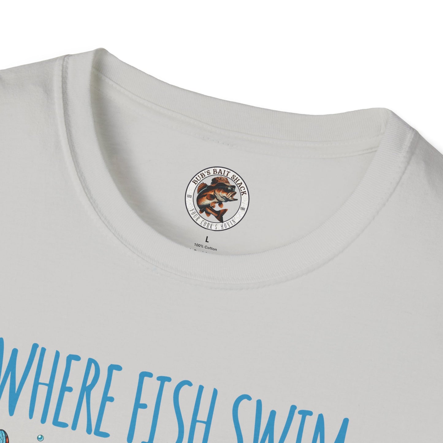 Where Fish Swim, Dragonflies Soar Design T-shirt