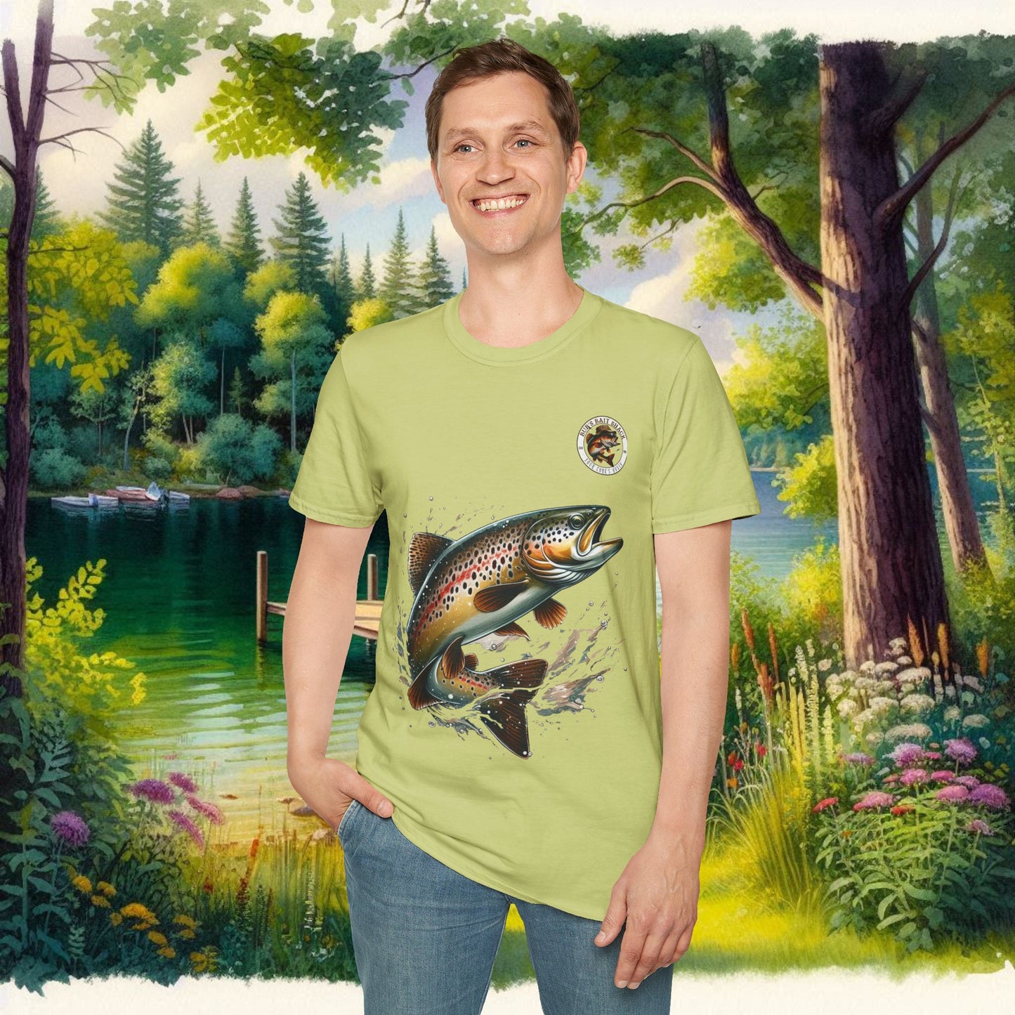 Rainbow Trout BBS Unisex Softstyle T-Shirt