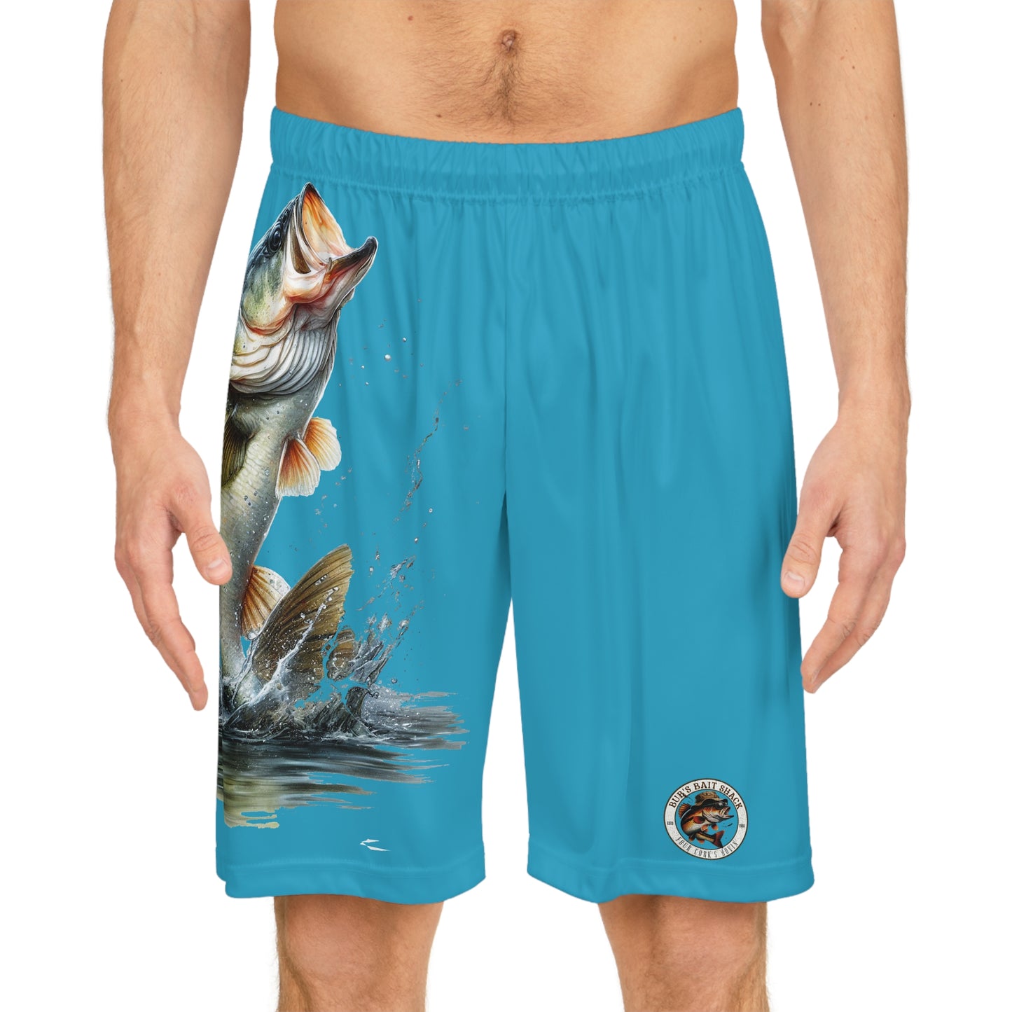 Jumping Bass Basketball Shorts (AOP)