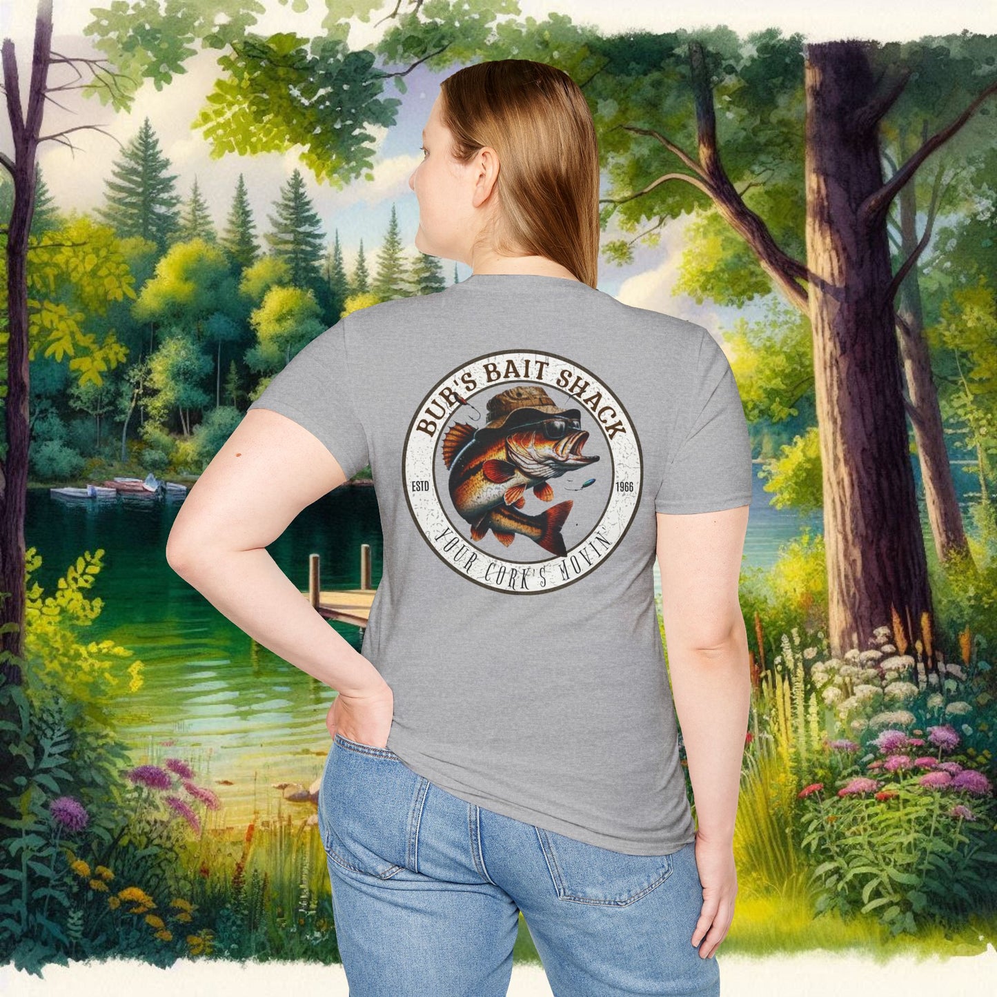 Classic BBS Design Unisex T-Shirt with image on back