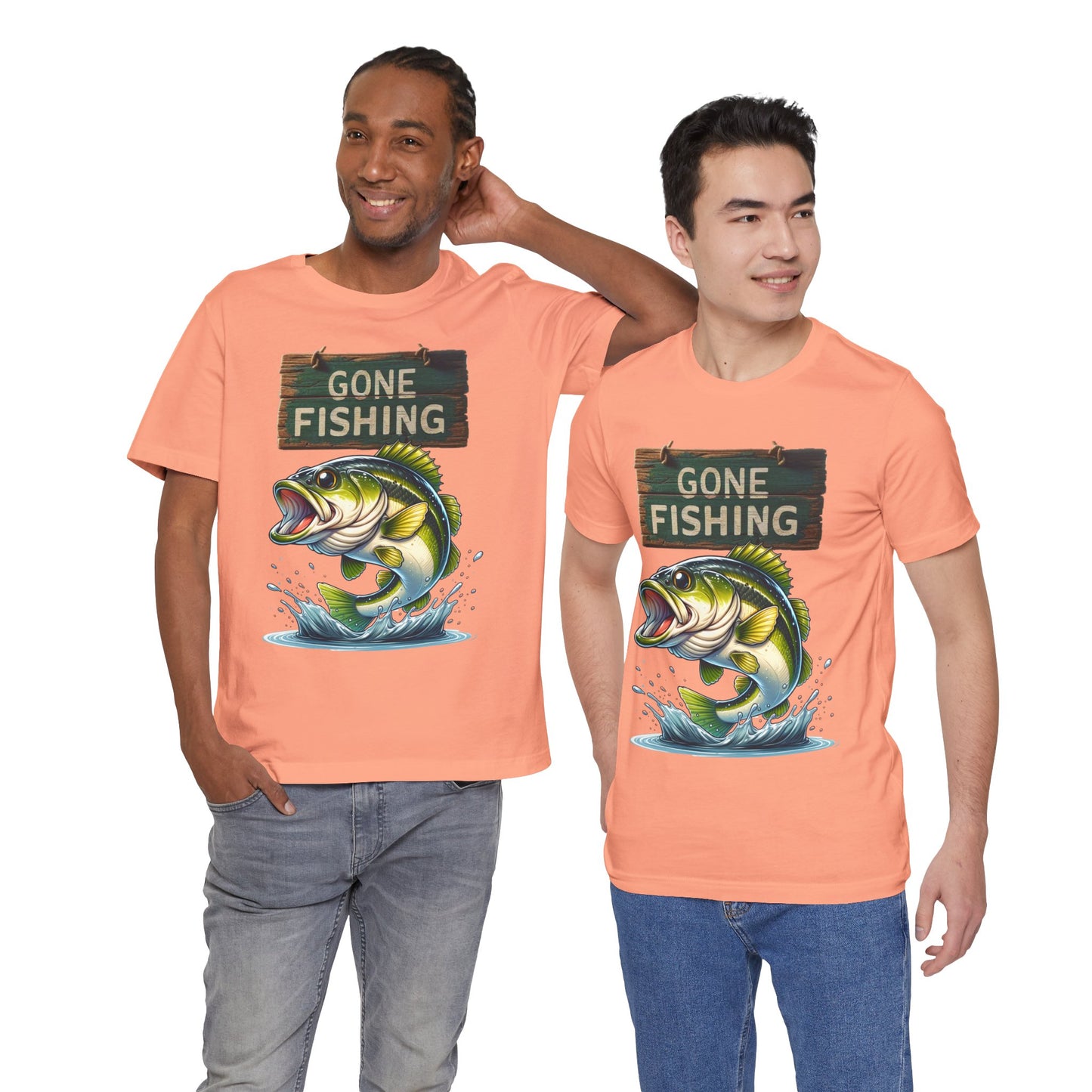 Gone Fishing Unisex Short Sleeve Tee - Perfect for Anglers and Nature Lovers
