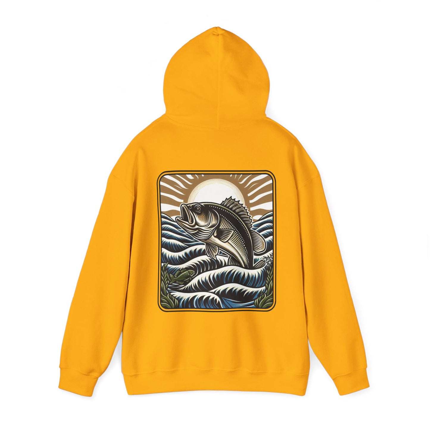 BBS Woodcut Bass Heavy Blend™ Hooded Sweatshirt
