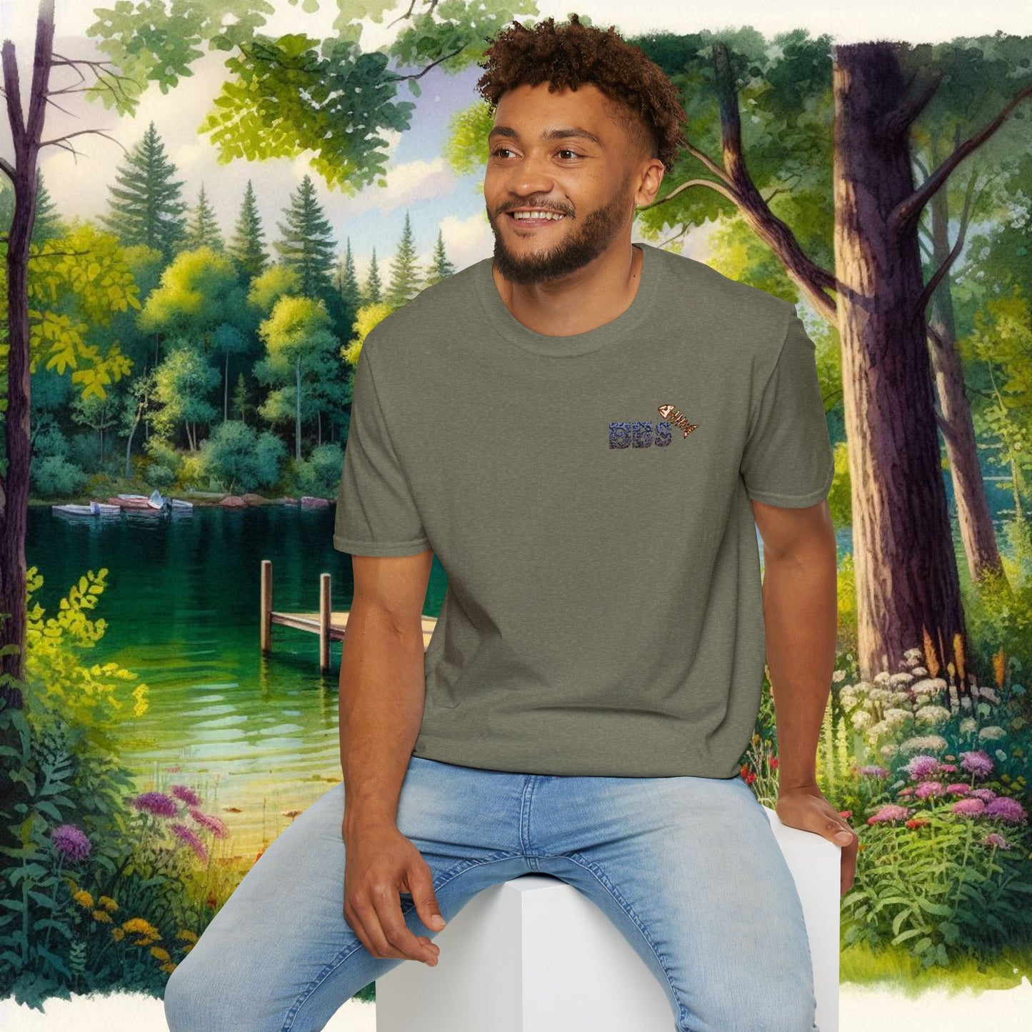 Classic BBS Design Unisex T-Shirt with image on back