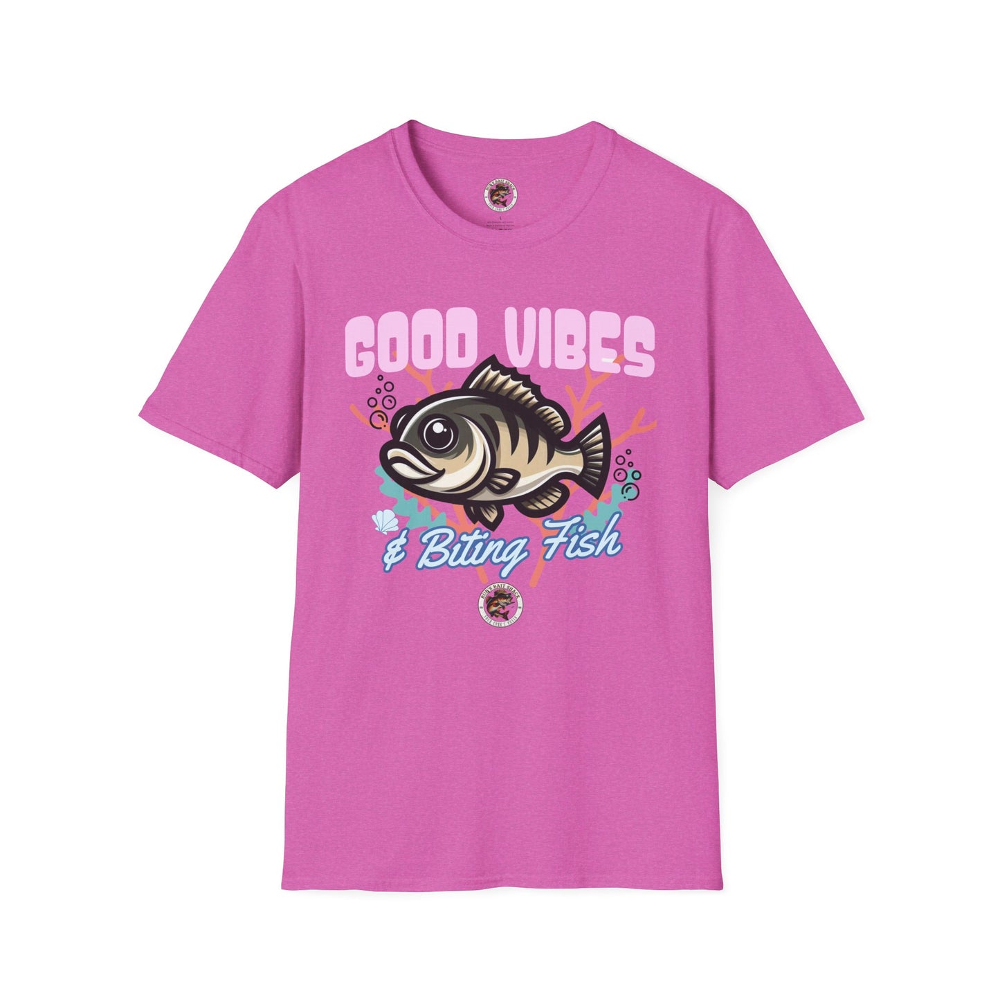 Good Vibes and Biting Fish Tee Unisex Softstyle T-Shirt