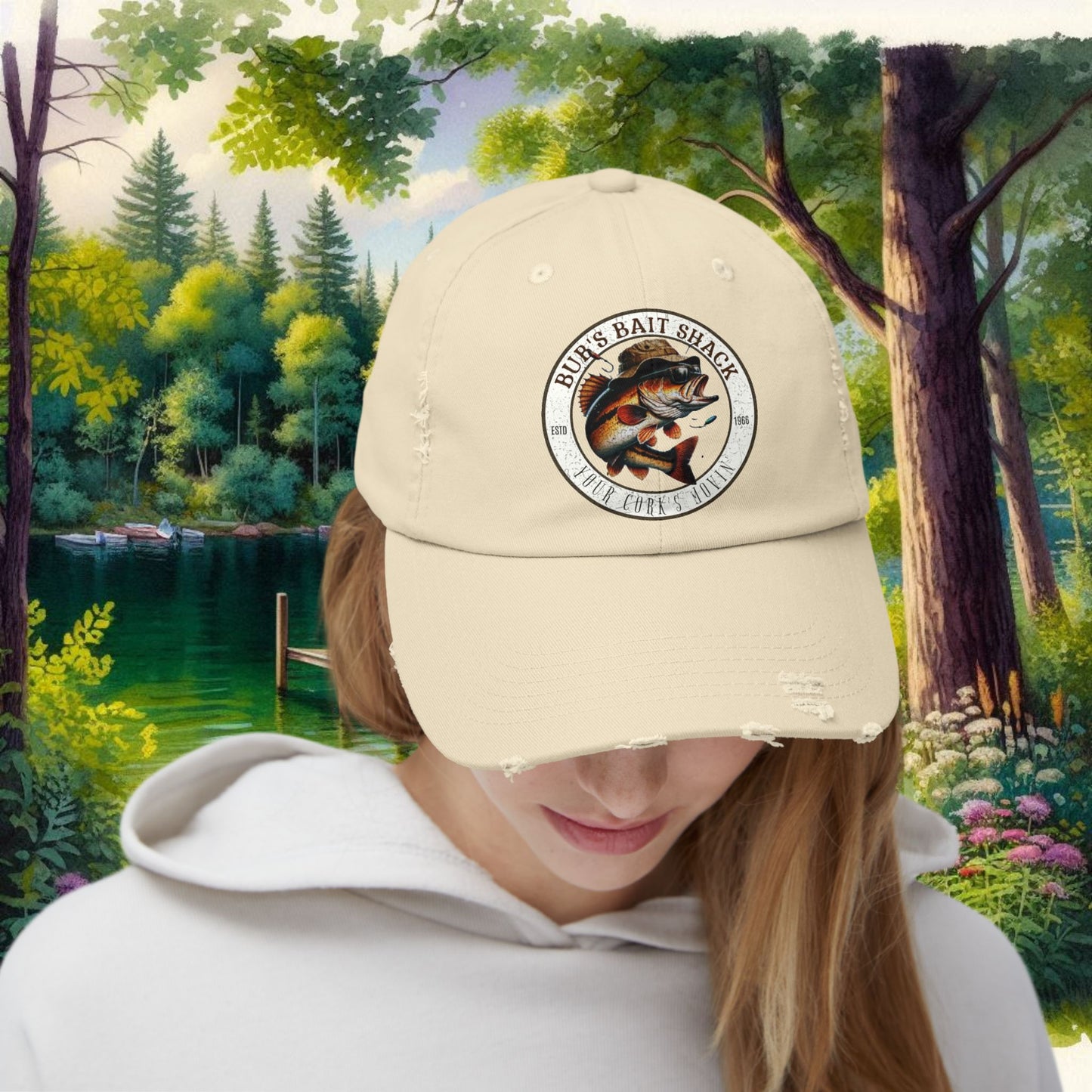 Bub's Bait shack Hat Unisex Distressed Cap