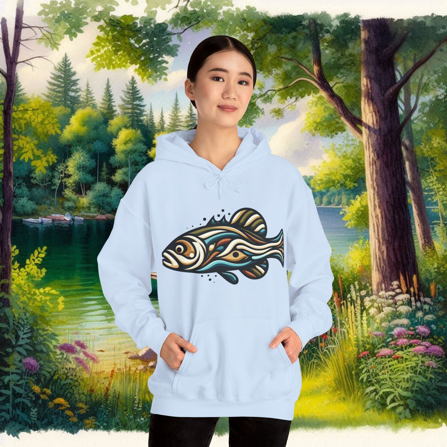 Painted Fish Unisex Heavy Blend™ Hooded Sweatshirt