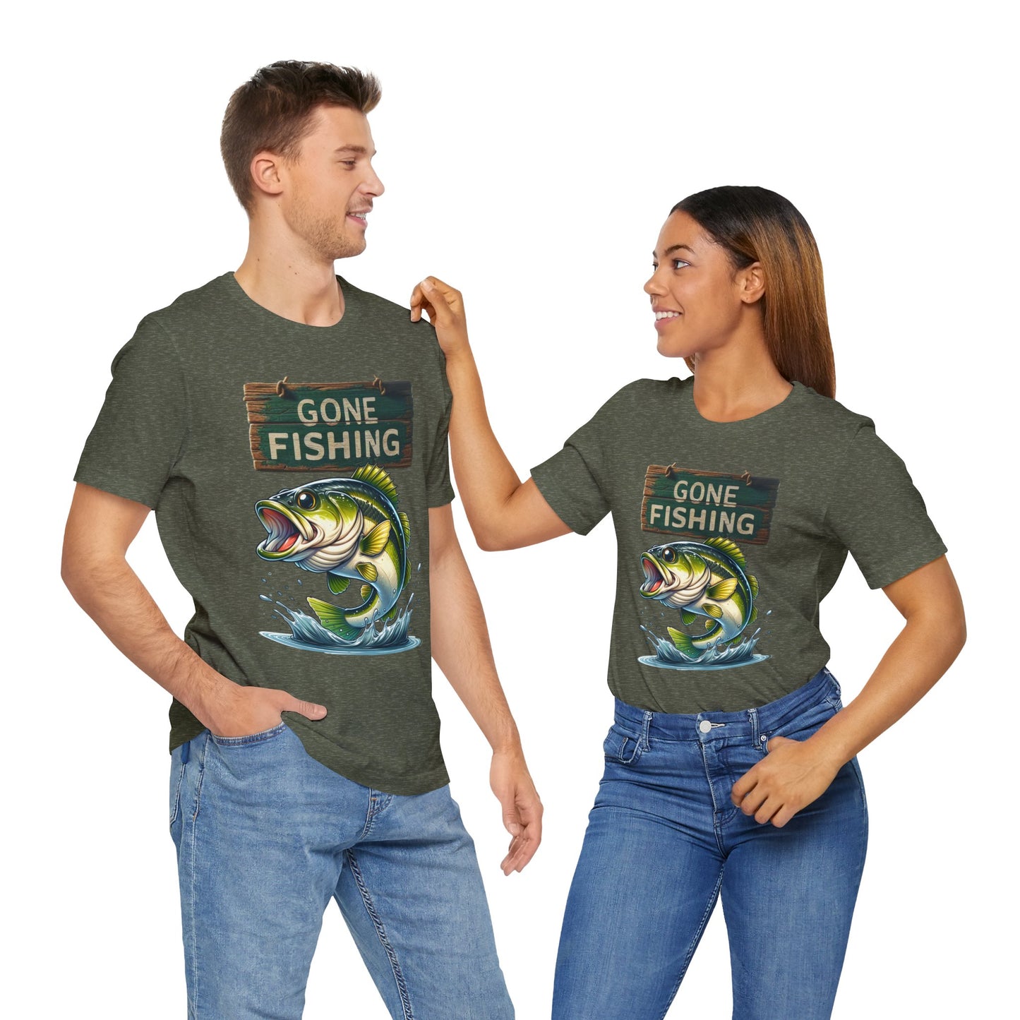 Gone Fishing Unisex Short Sleeve Tee - Perfect for Anglers and Nature Lovers