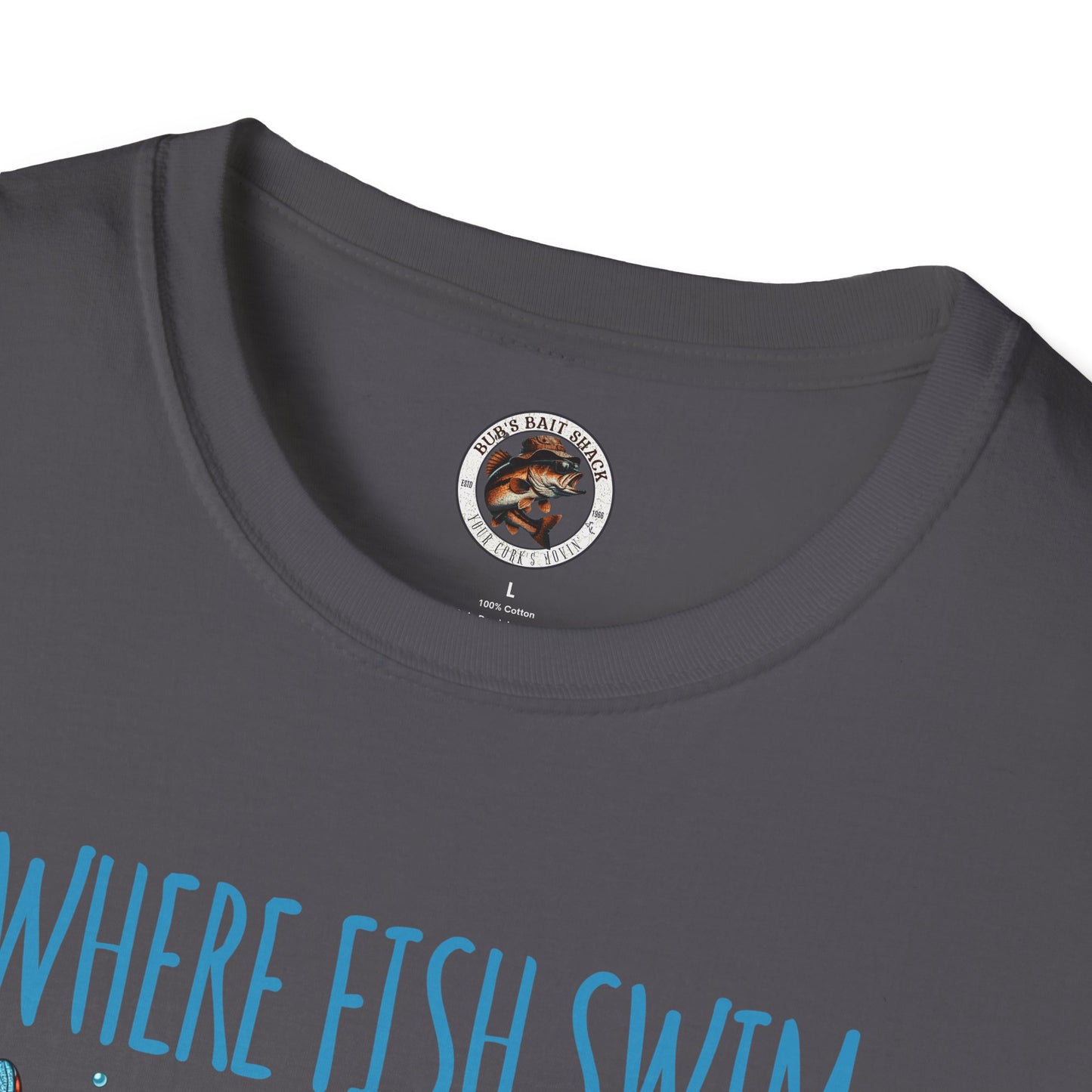 Where Fish Swim, Dragonflies Soar Design T-shirt