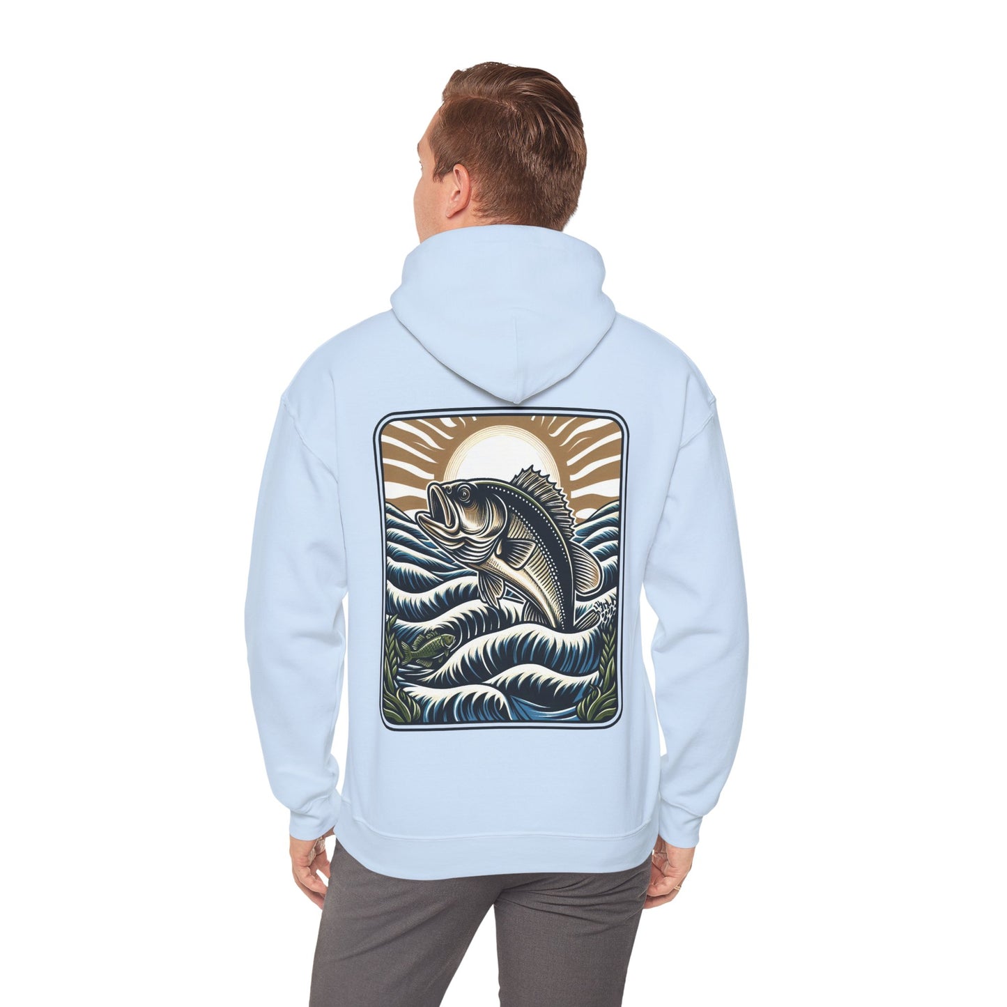 BBS Woodcut Bass Heavy Blend™ Hooded Sweatshirt