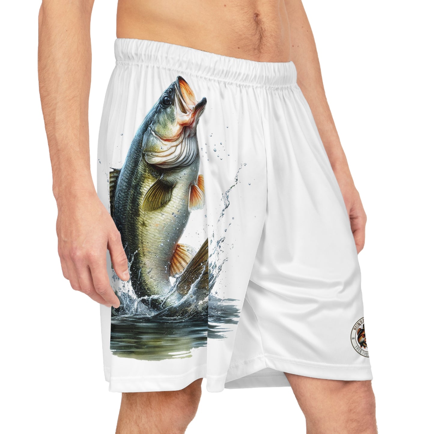 Jumping Bass Basketball Shorts (AOP)