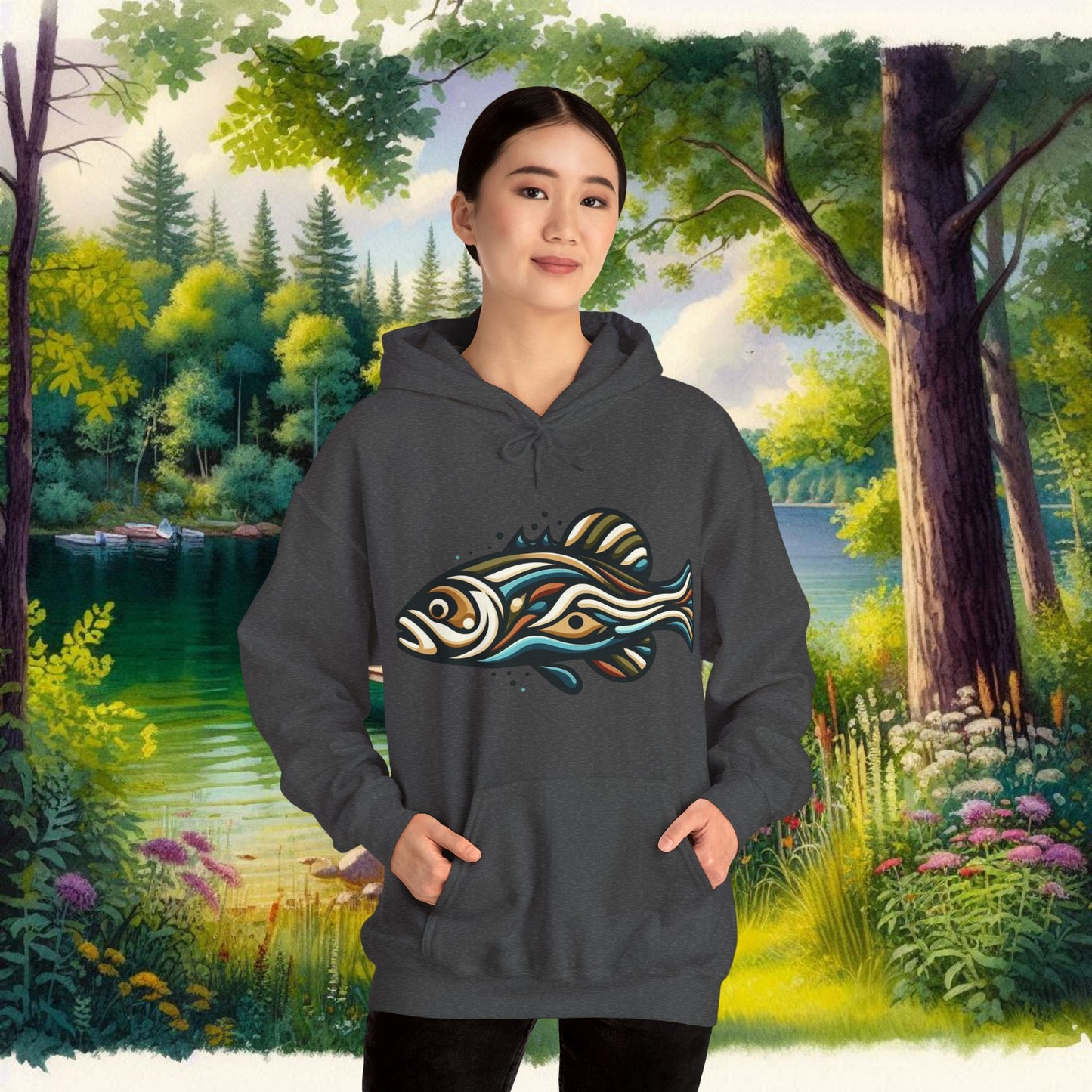Painted Fish Unisex Heavy Blend™ Hooded Sweatshirt