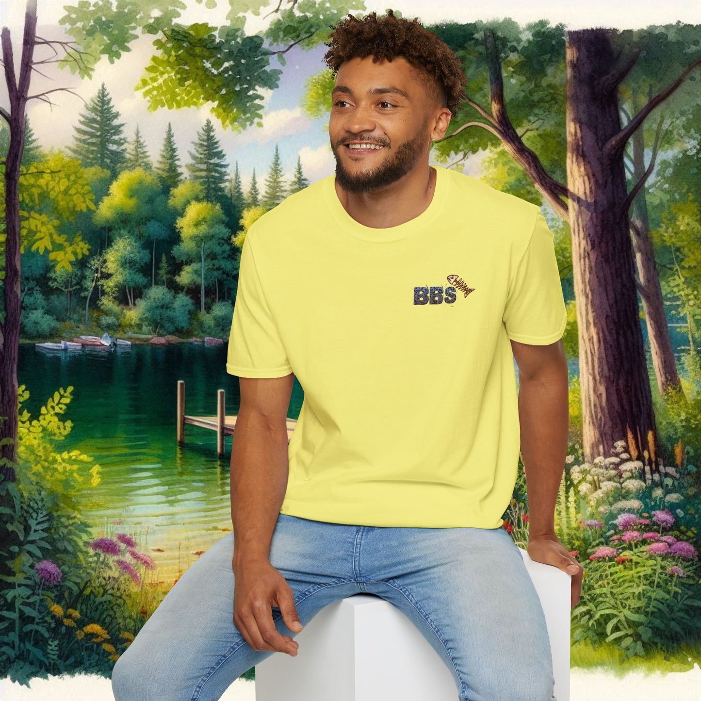 Classic BBS Design Unisex T-Shirt with image on back
