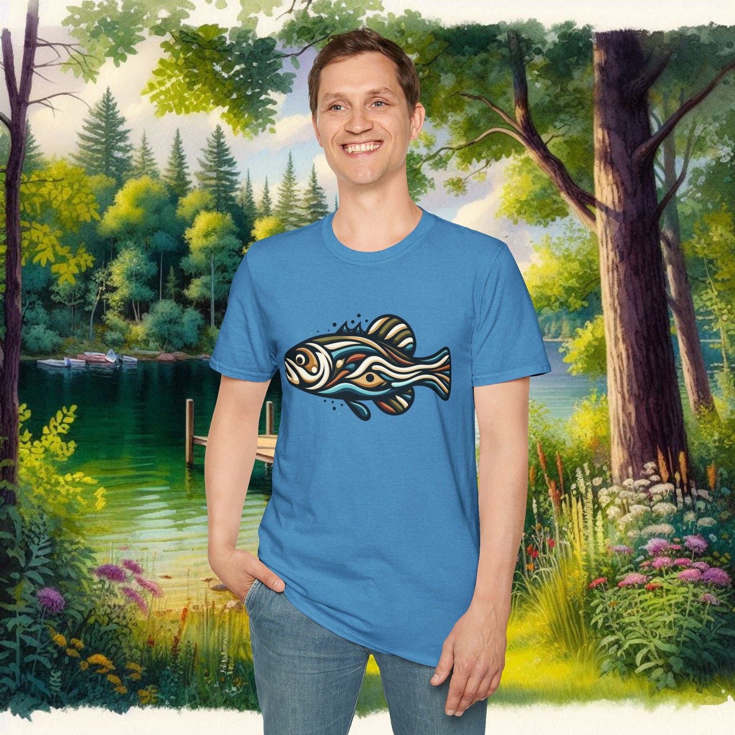 Painted Bass Shirt Unisex Softstyle T-Shirt