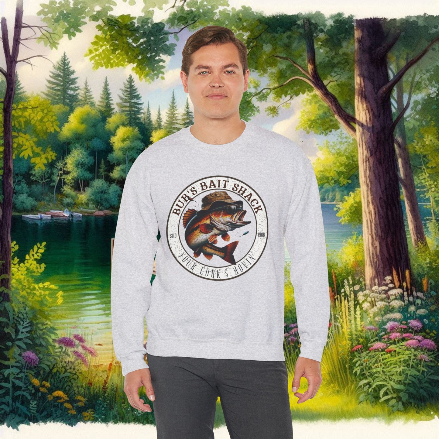 Bubs Bait Shack Unisex Heavy Blend™ Crewneck Sweatshirt