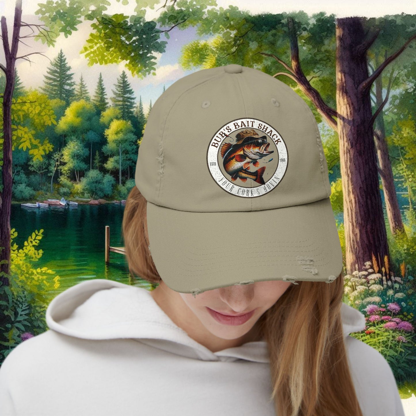 Bub's Bait shack Hat Unisex Distressed Cap