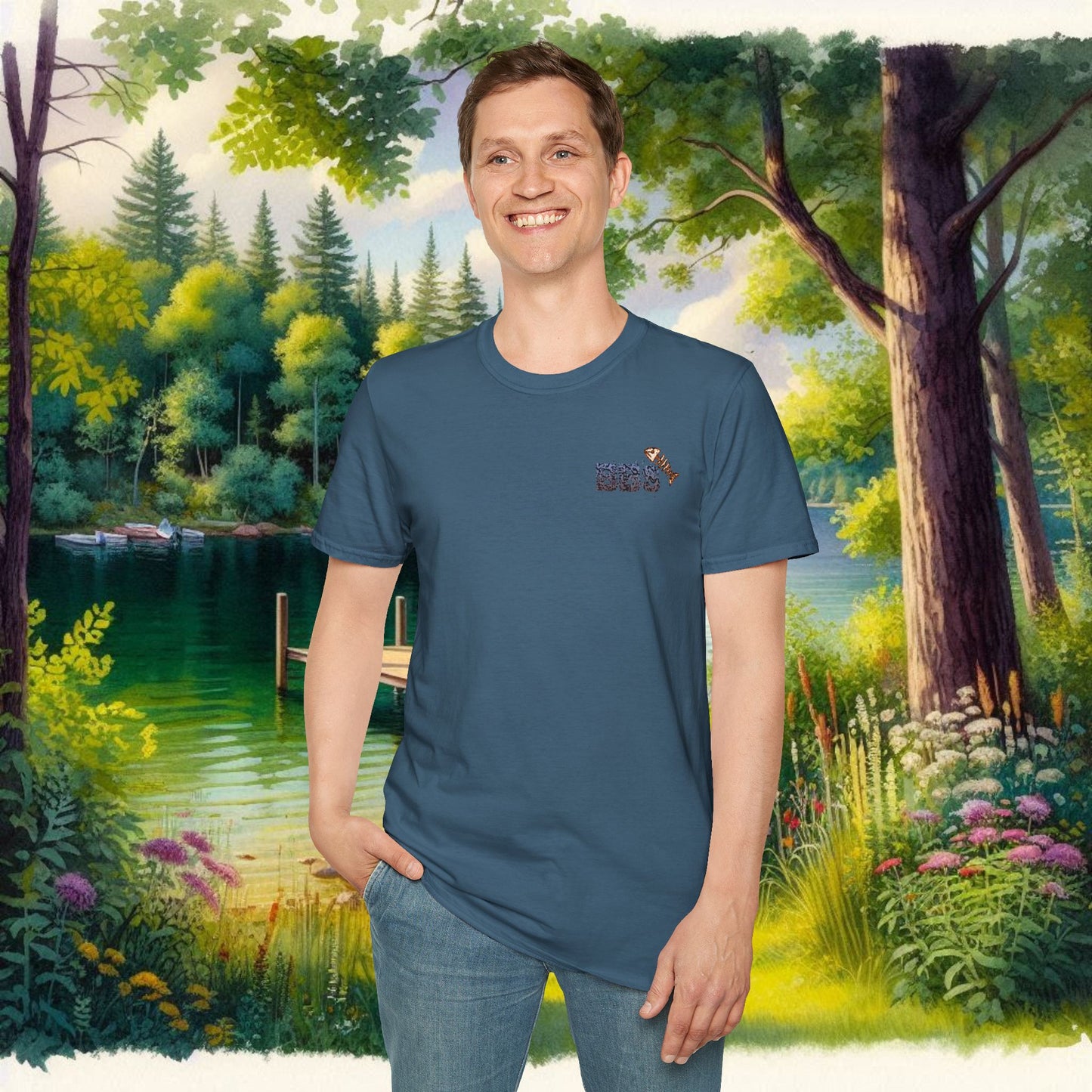 Classic BBS Unisex T-Shirt with Image on Back