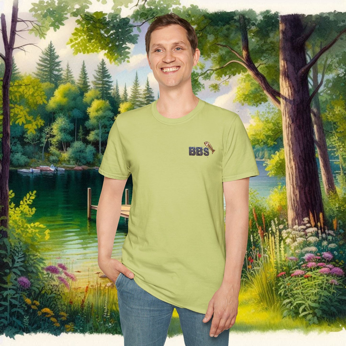 Classic BBS Unisex T-Shirt with Image on Back