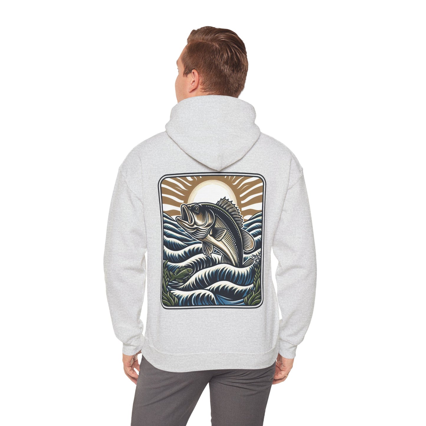BBS Woodcut Bass Heavy Blend™ Hooded Sweatshirt