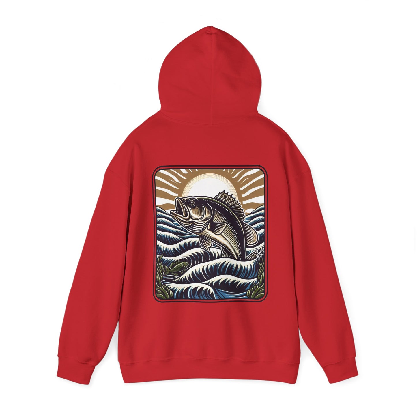 BBS Woodcut Bass Heavy Blend™ Hooded Sweatshirt